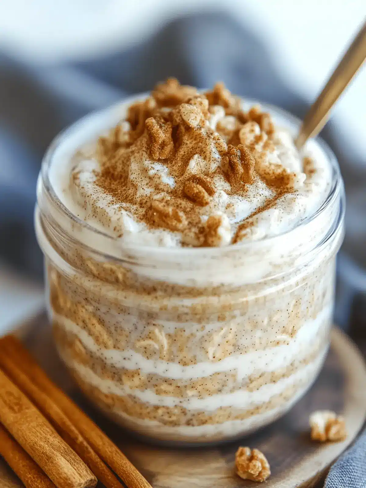 Cinnamon Roll Overnight Oats for a Cozy Morning Delight 3 Cinnamon Roll Overnight Oats