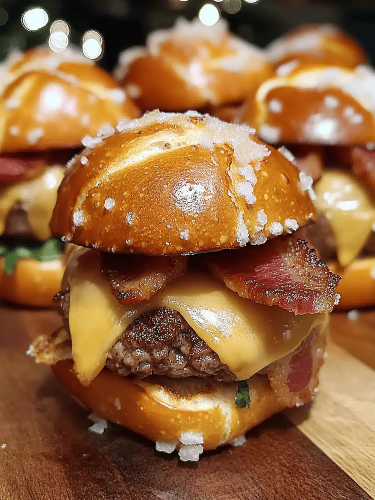 Savoring Bacon Cheeseburger Pretzel Sliders Made Easy 4 Bacon Cheeseburger Pretzel Sliders