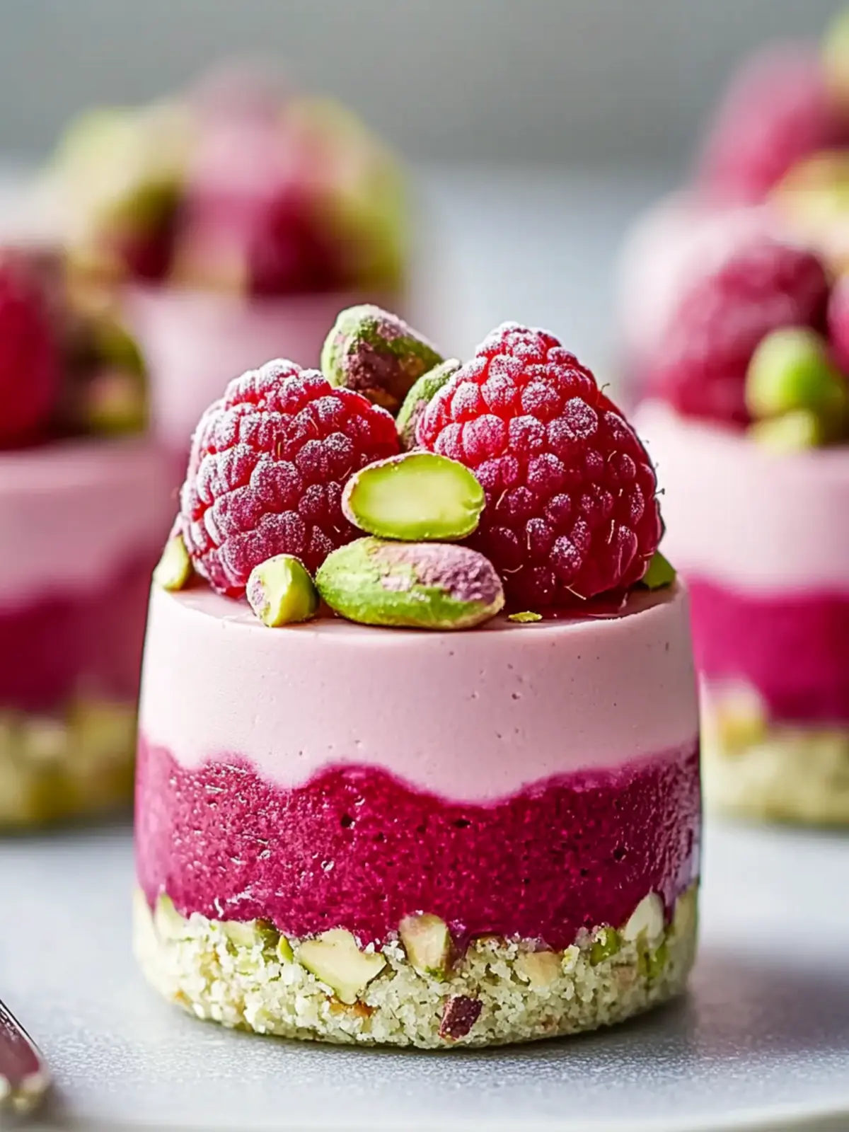 Delight in Raspberry Pistachio Mousse Cakes for Any Occasion 2 Raspberry Pistachio Mousse Cakes