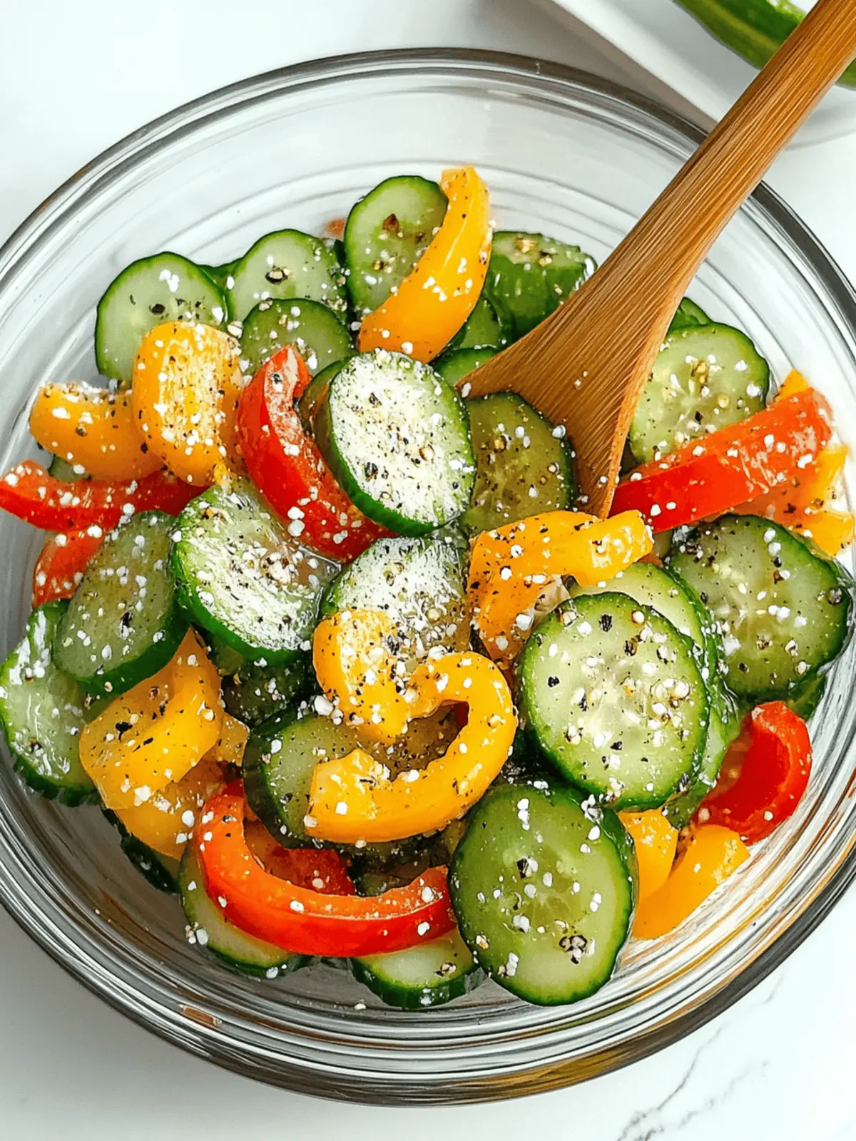Crispy Cucumber Sweet Pepper Salad with Zesty Ginger Twist 2 Cucumber Sweet Pepper Salad