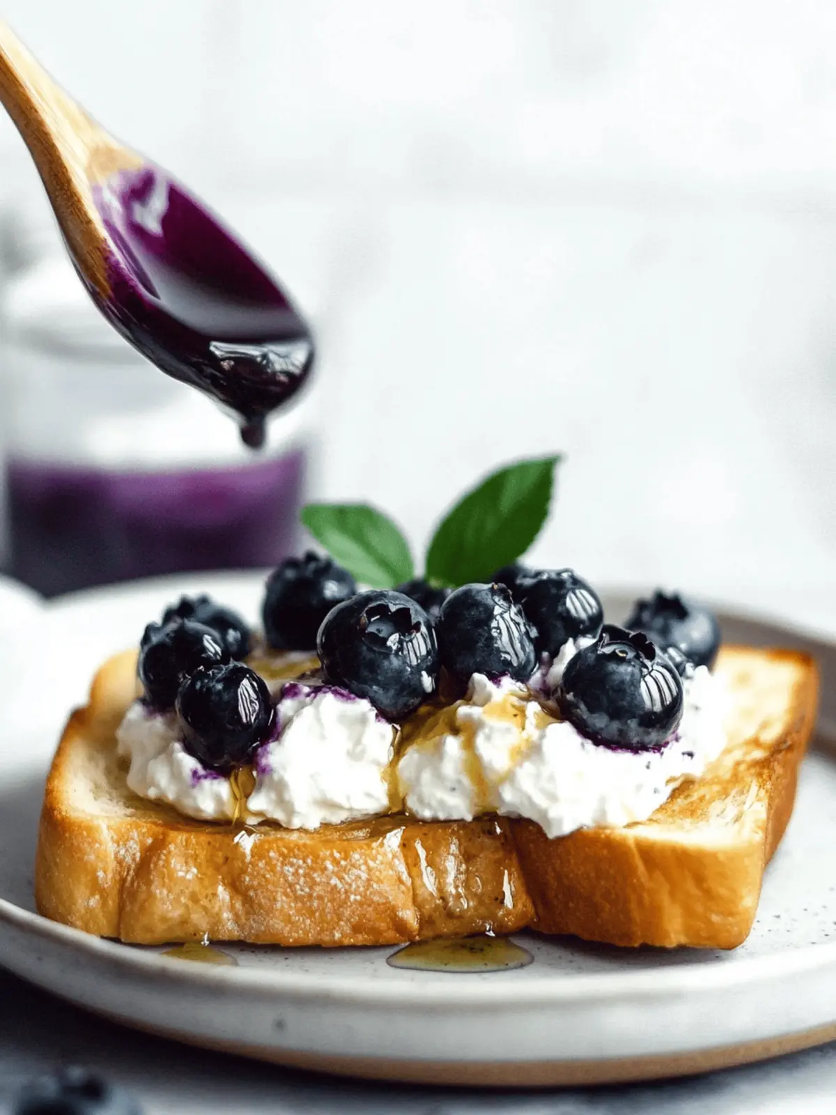 Luxurious Blueberry Toast with Whipped Ricotta Bliss 3 Blueberry Toast with Whipped Ricotta