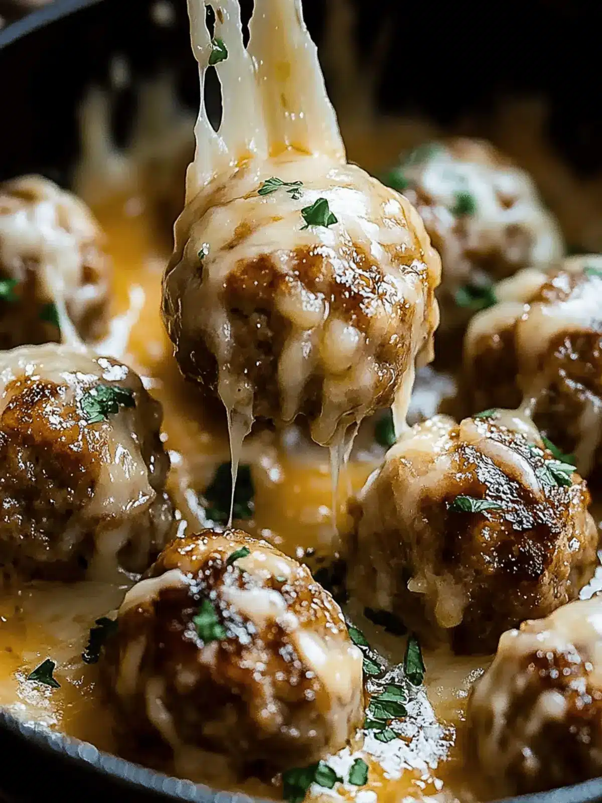 Cheesy French Onion Meatballs That'll Warm Your Heart 3 Cheesy French Onion Meatballs