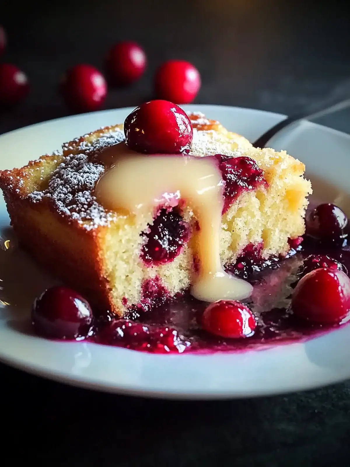 Cranberry Pudding Cake with Butter Sauce for Cozy Holidays 2 Cranberry Pudding Cake with Butter Sauce