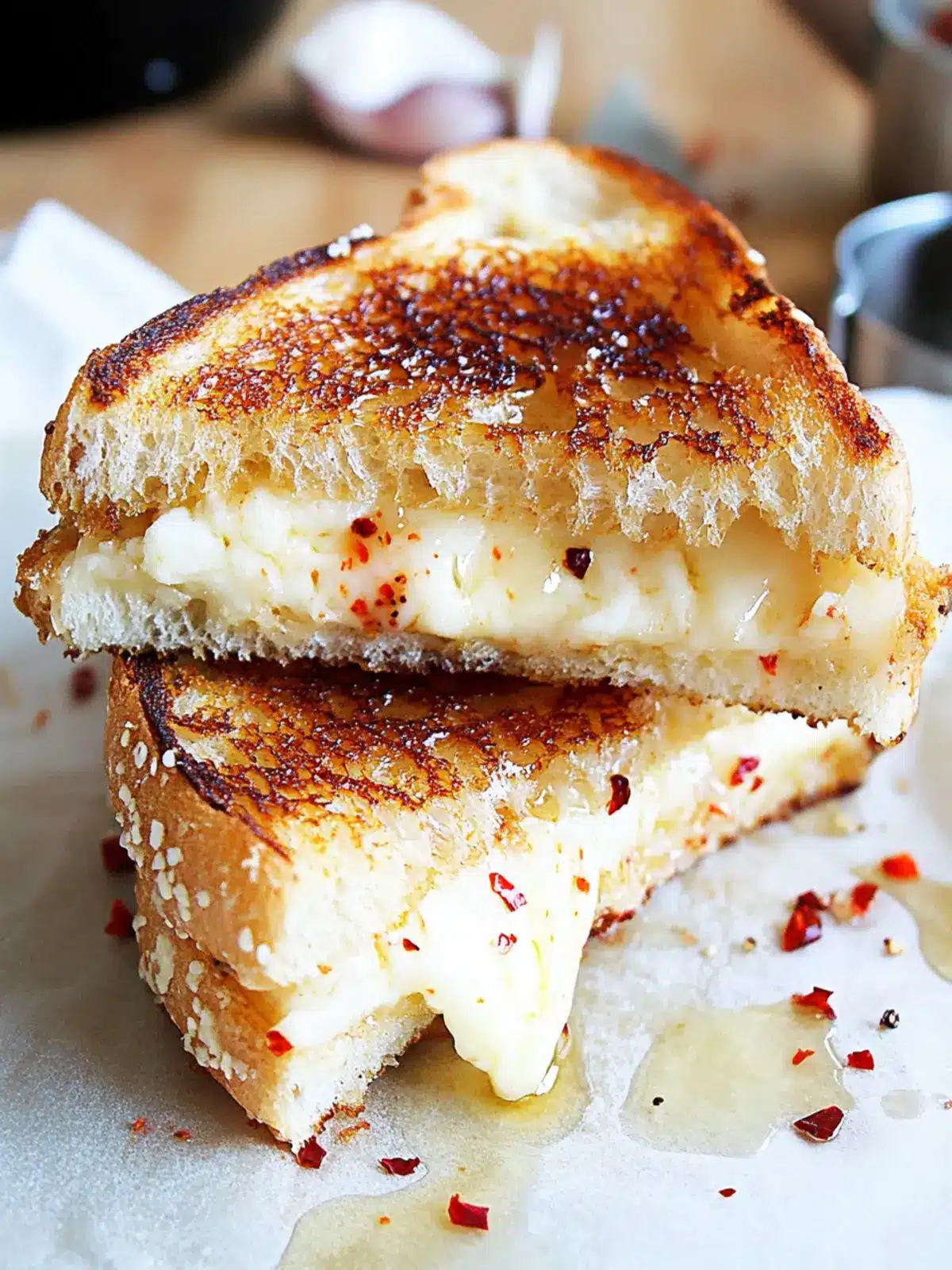 Irresistible Goat Cheese Grilled Cheese with Honey & Spice 4 Goat Cheese Grilled Cheese with Honey and Red Pepper Flakes