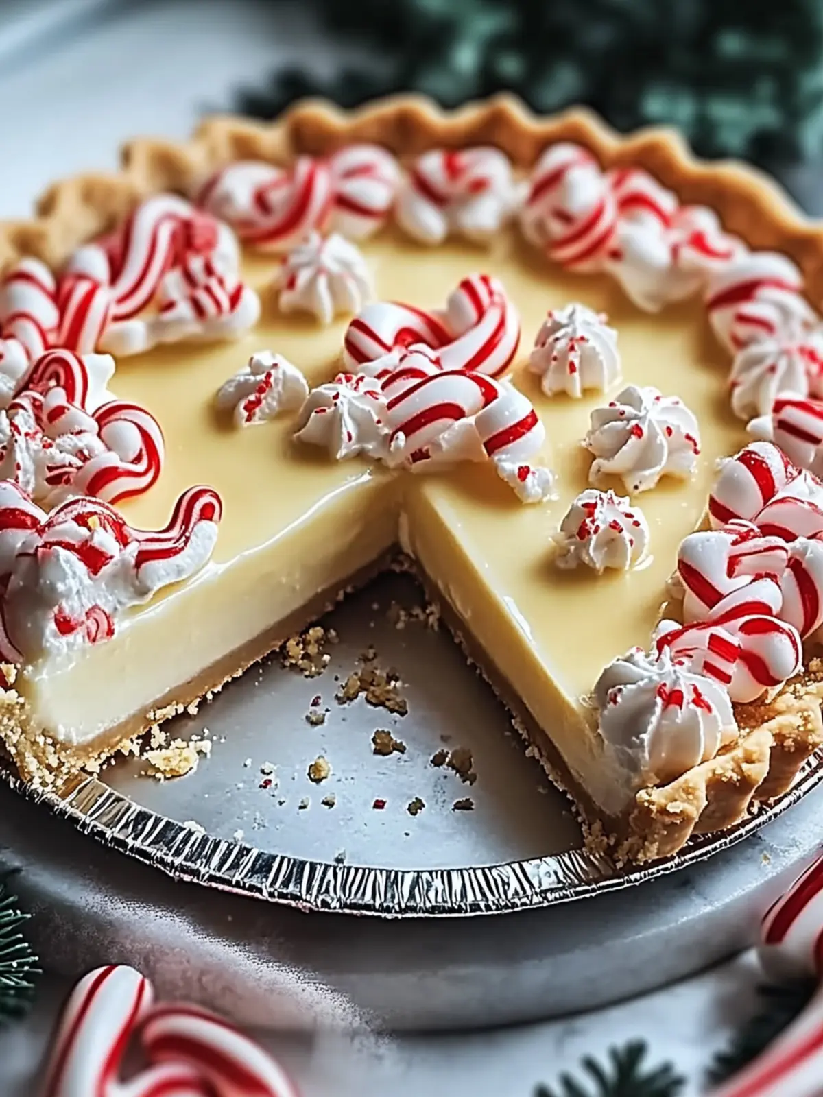 Delicious White Chocolate Candy Cane Pie for Festive Cheer 3 White Chocolate Candy Cane Pie