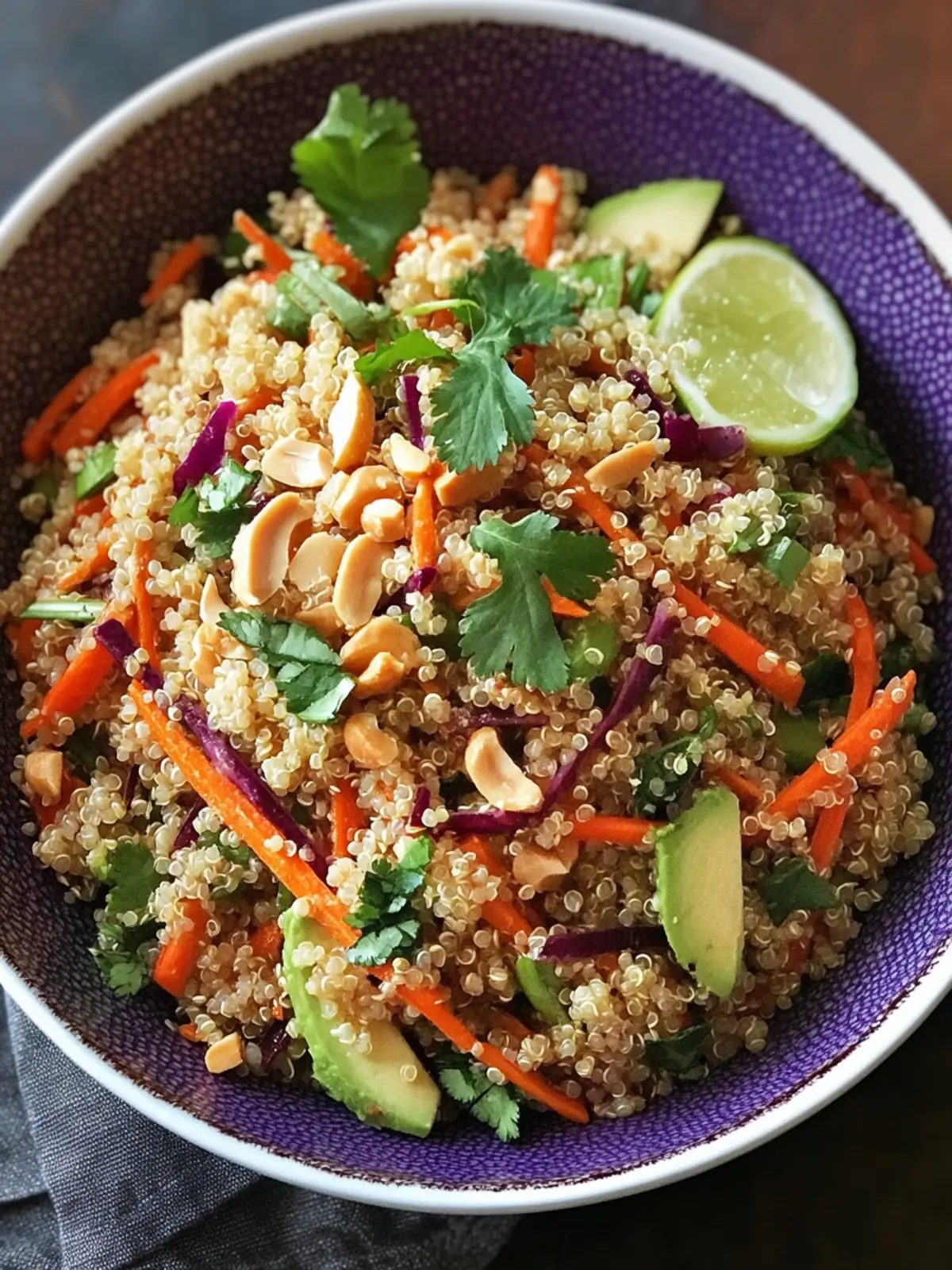 Crunchy Thai Quinoa Salad with Peanut Dressing to Wow Your Tastebuds 3 Crunchy Thai Quinoa Salad with Peanut Dressing
