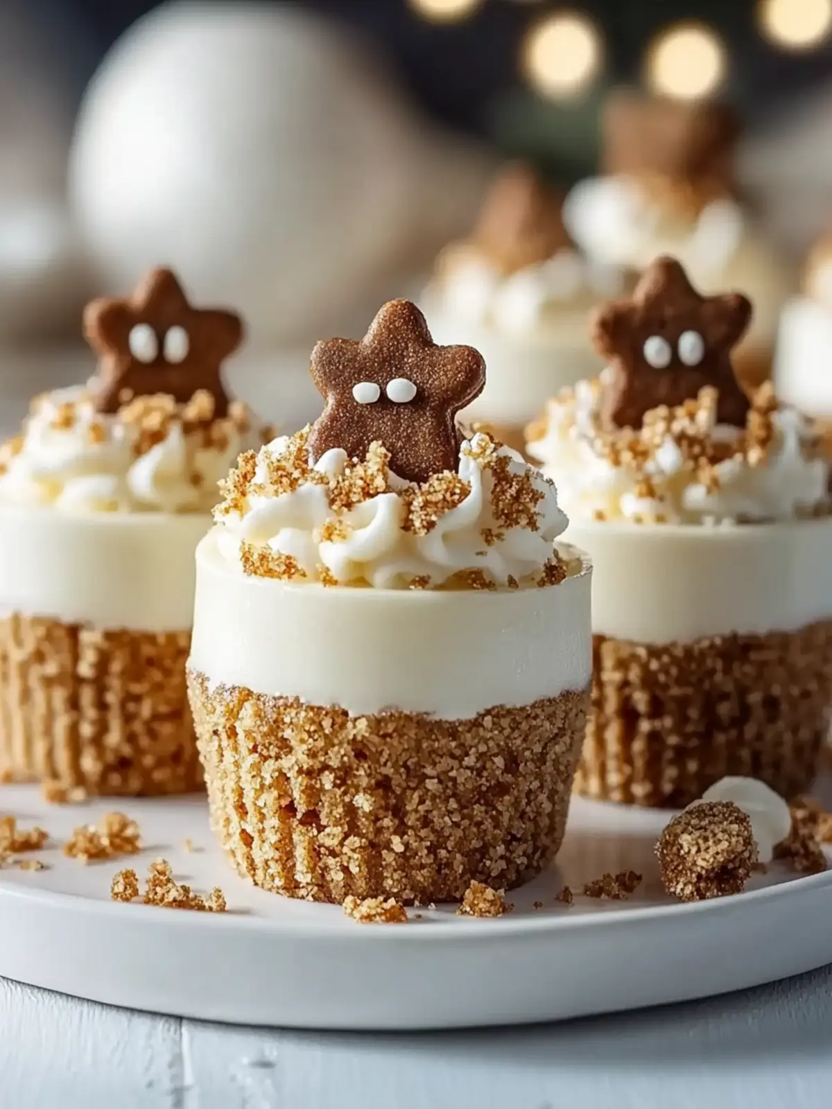 No-Bake Gingerbread Cheesecake Cups: A Festive Delight! 2 No-Bake Gingerbread Cheesecake Cups