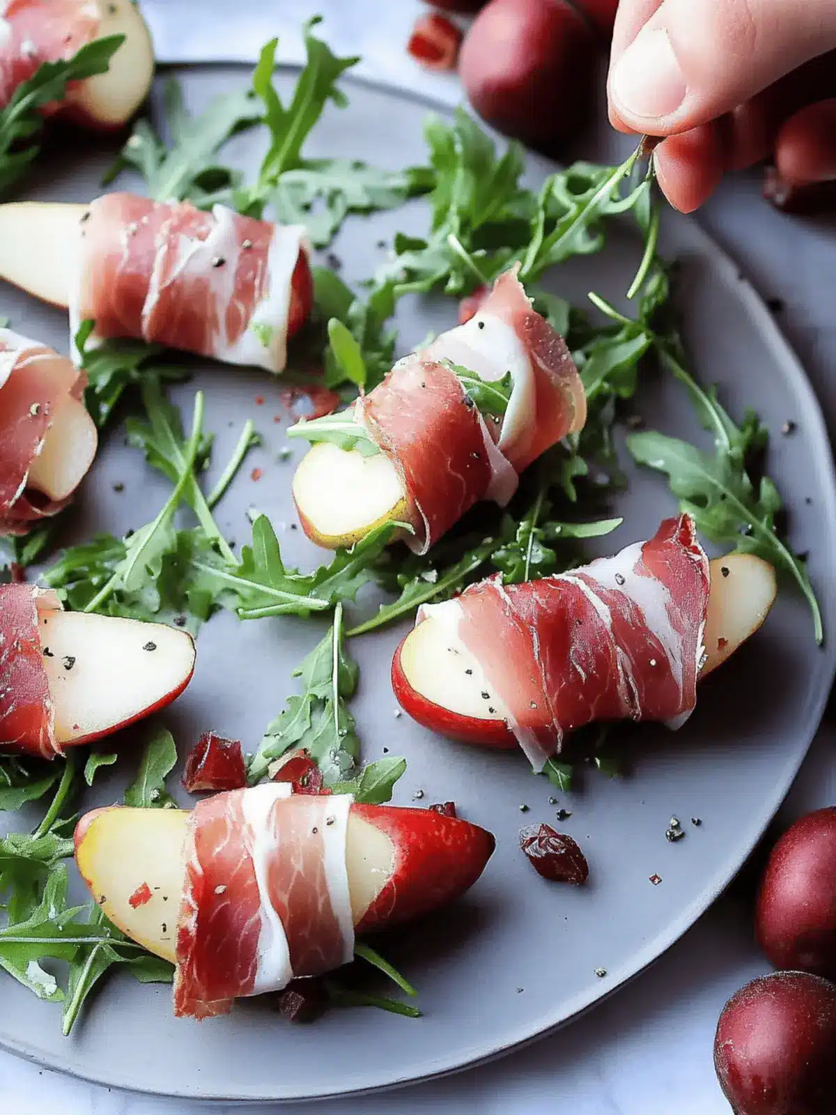 Deliciously Easy Prosciutto Wrapped Pears with Arugula Bliss 4 Easy Prosciutto Wrapped Pears with Arugula