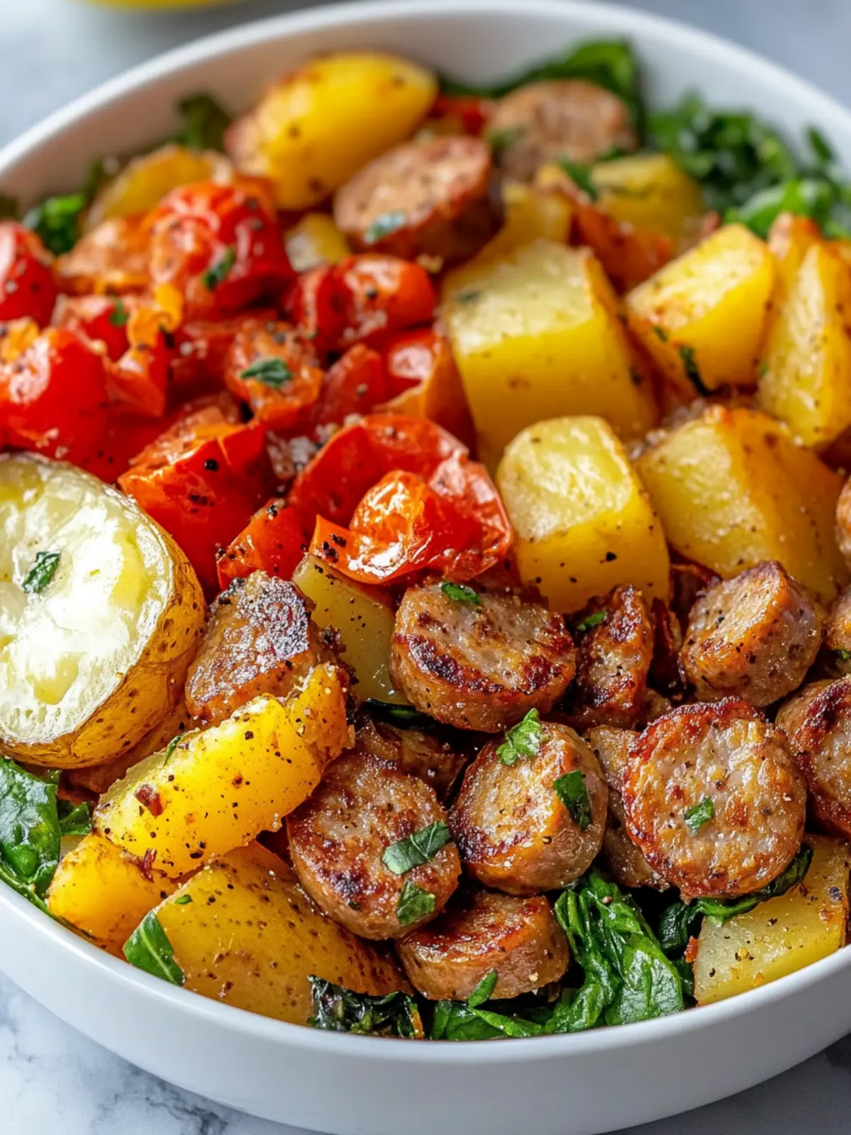 Satisfying Sausage and Potato Meal Prep Breakfast Bowls 3 Sausage and Potato Meal Prep Breakfast Bowls
