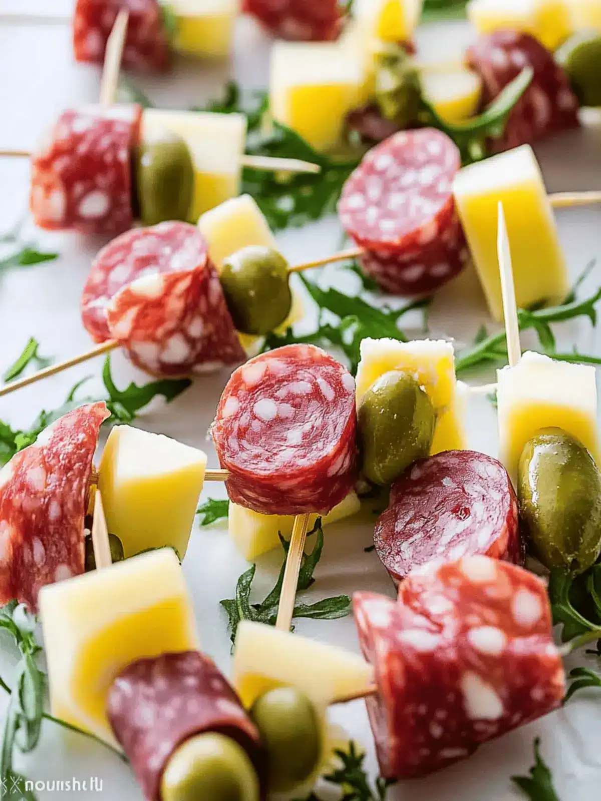 Savory Salami and Cheese Skewers in Just 10 Minutes! 4 Salami and Cheese Skewers