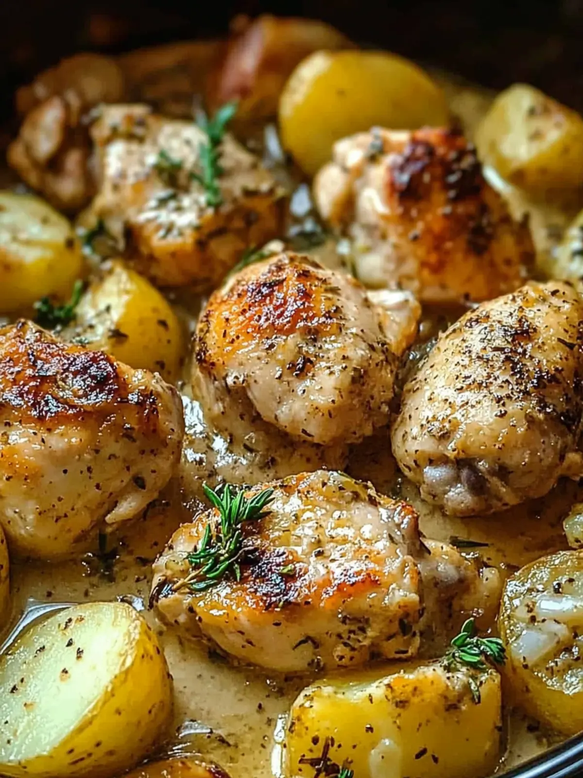 Garlic Parmesan Crockpot Chicken and Potatoes for Cozy Nights 2 Garlic Parmesan Crockpot Chicken and Potatoes