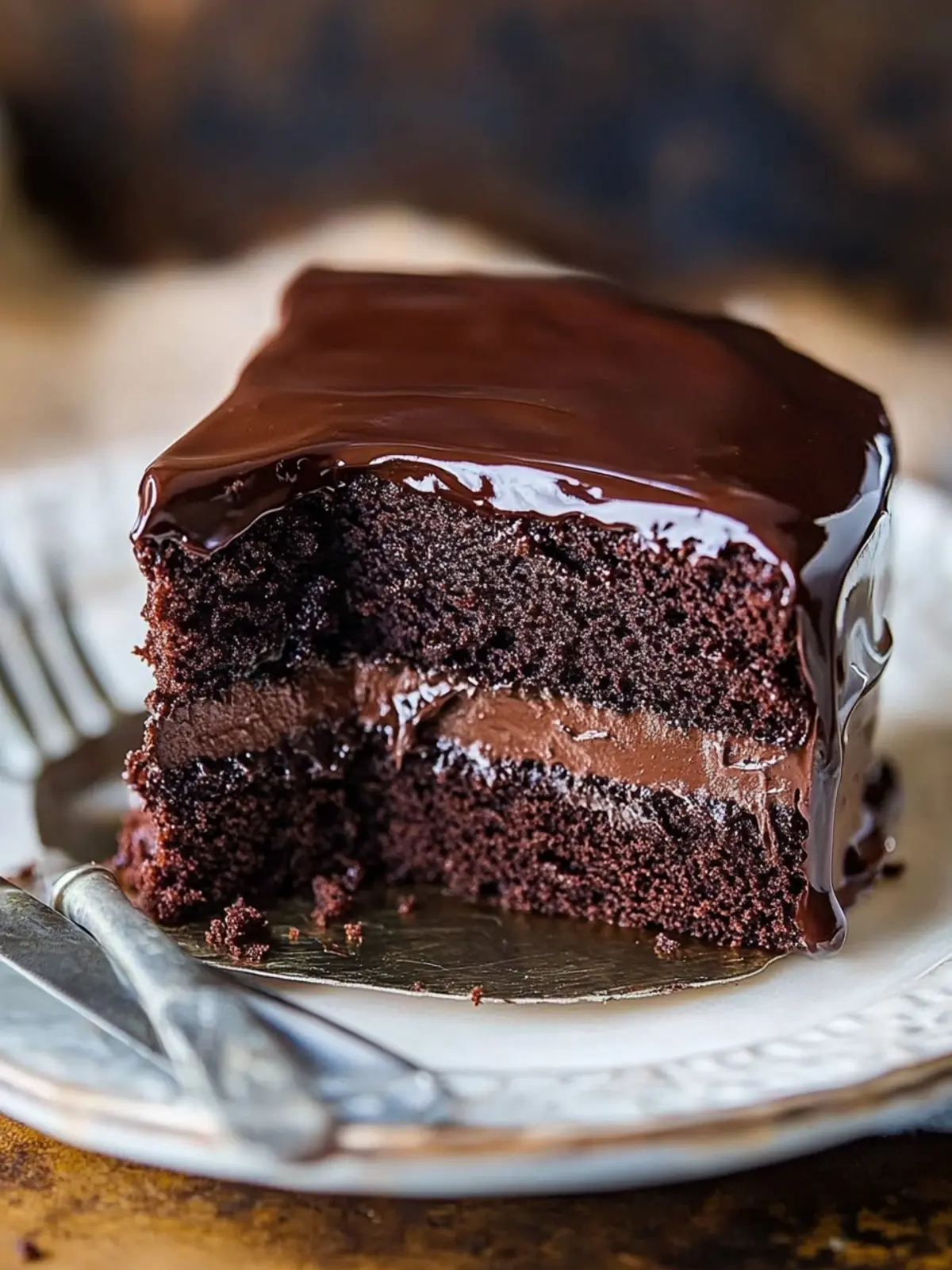 Decadent Chocolate Cake with Irresistible Chocolate Ganache 2 Chocolate Cake with Chocolate Ganache