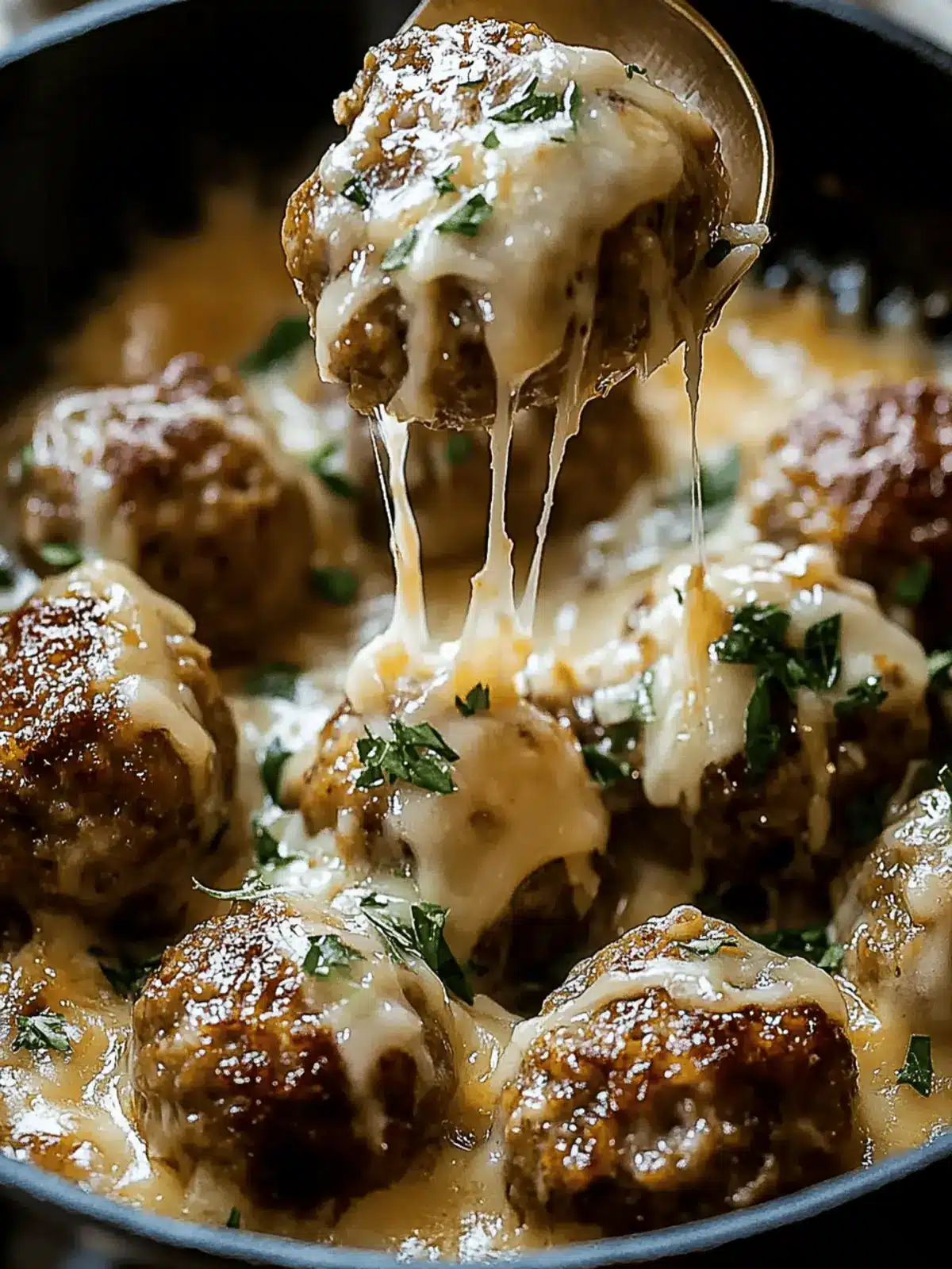 Cheesy French Onion Meatballs That'll Warm Your Heart 4 Cheesy French Onion Meatballs