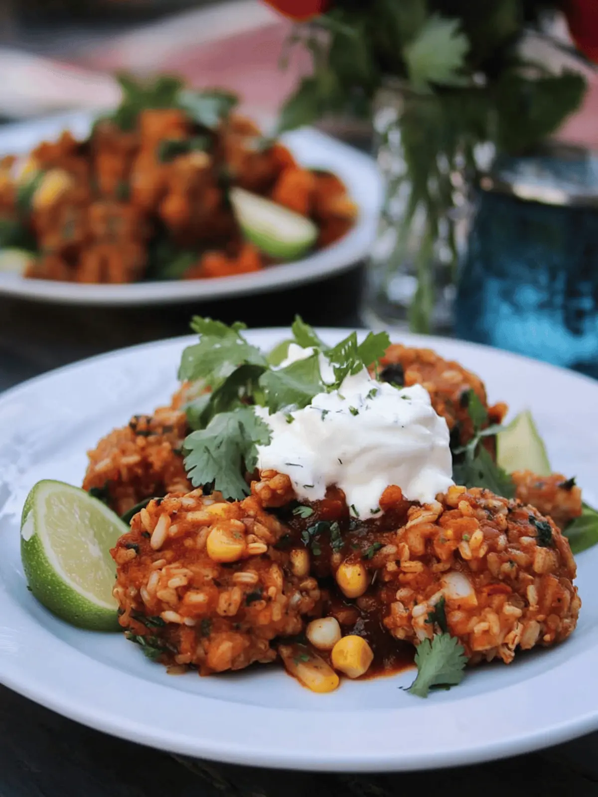 Wild Rice Chile Corn Fritters with Chipotle Pork Sauce Bliss 2 Wild Rice Chile Corn Fritter & Chipotle Pork Sauce