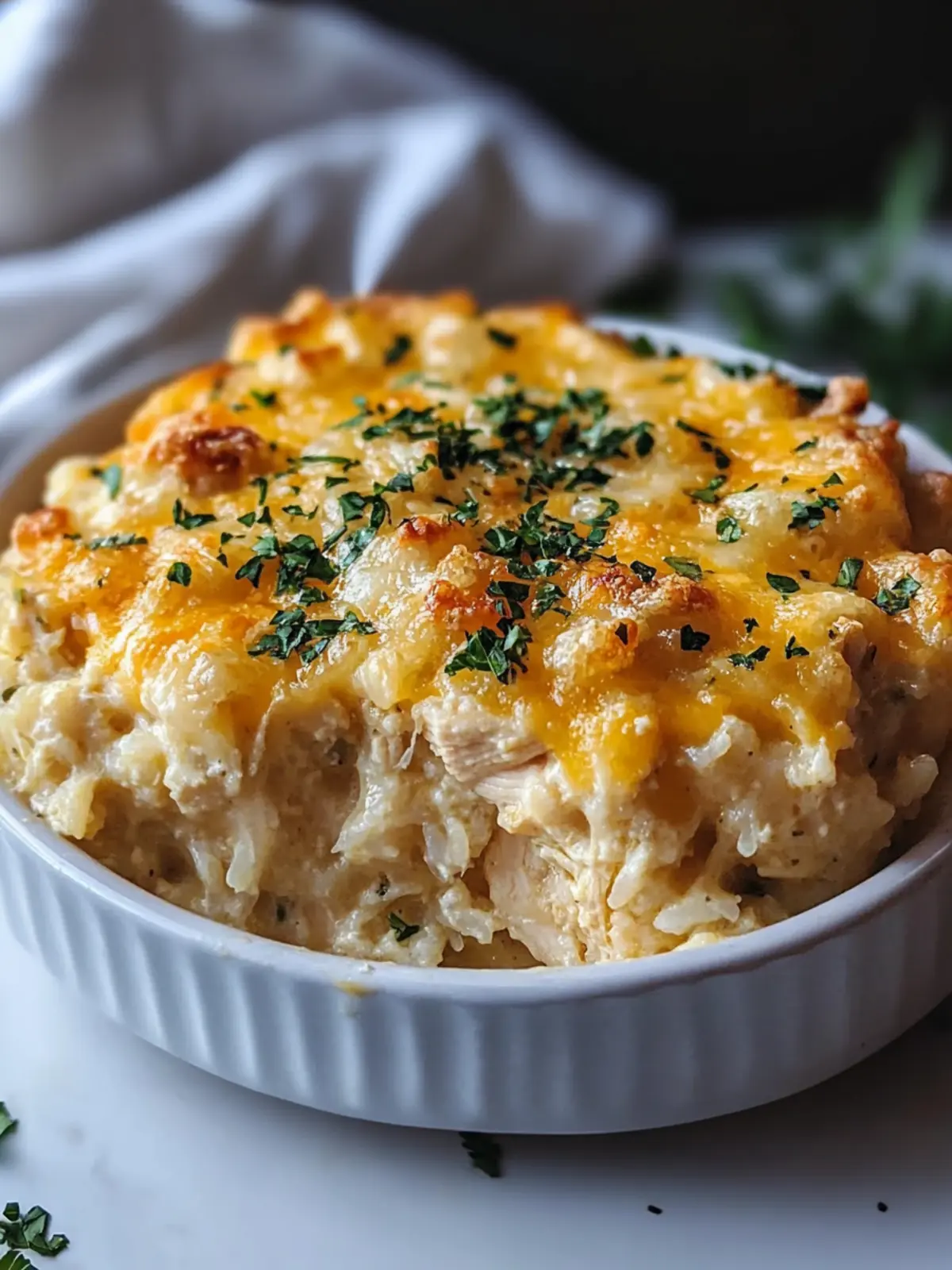 Delicious Cheesy Chicken Riced Cauliflower Casserole Recipe 3 Cheesy Chicken Riced Cauliflower Casserole