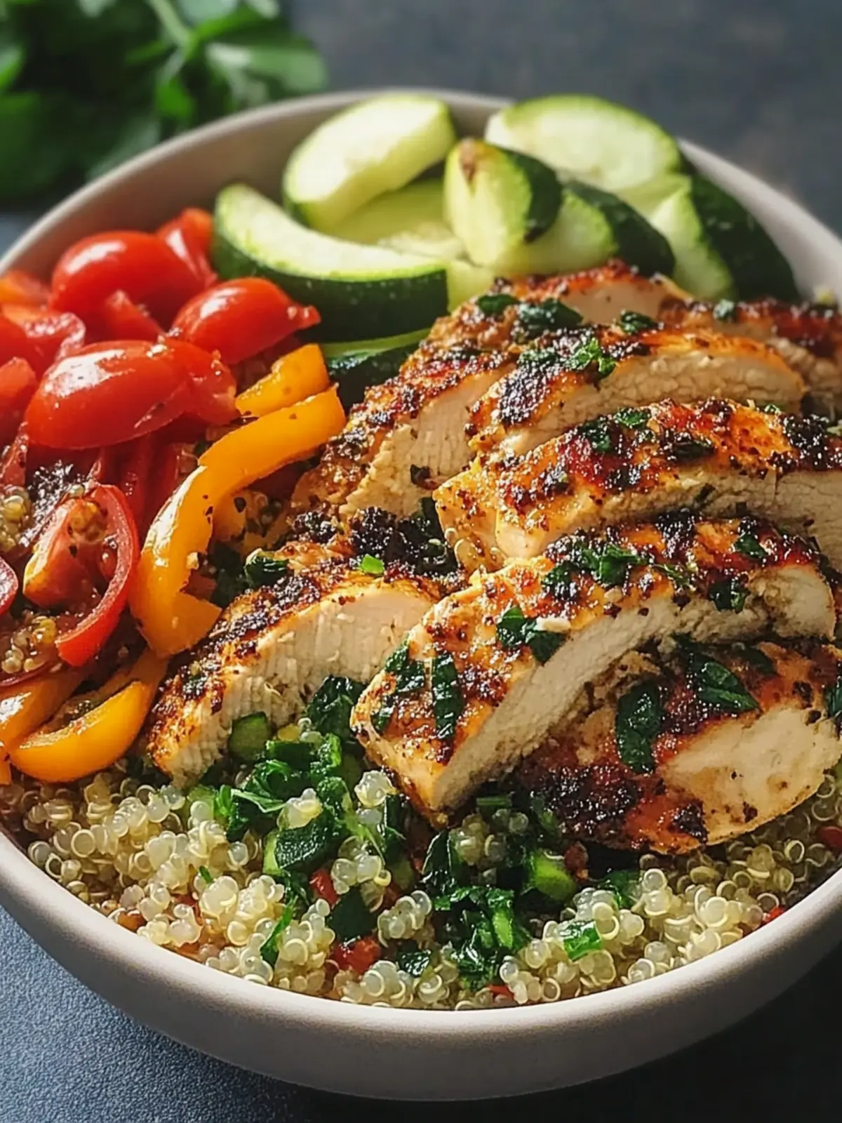 Herbed Chicken and Quinoa Bowl with Veggies for Easy Meal Prep 3 Herbed Chicken and Quinoa Bowl with Veggies