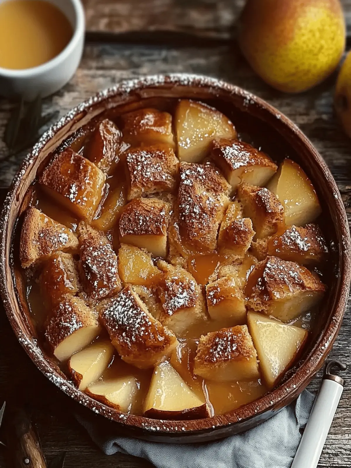 Delightful Pear Bread Pudding with Orange Cardamom Caramel Sauce 4 Pear Bread Pudding with Orange Cardamom Caramel Sauce