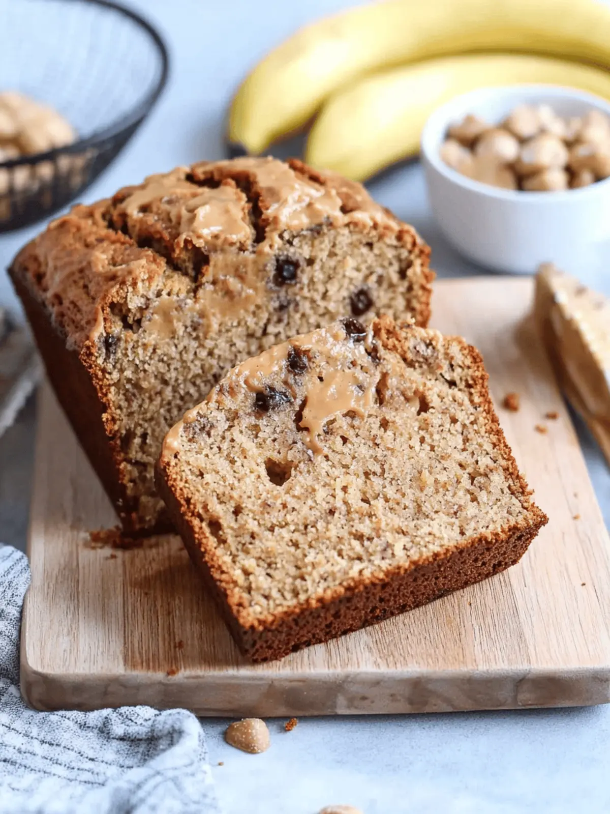 Irresistible Peanut Butter Banana Bread with Creamy Frosting 3 Peanut Butter Banana Bread