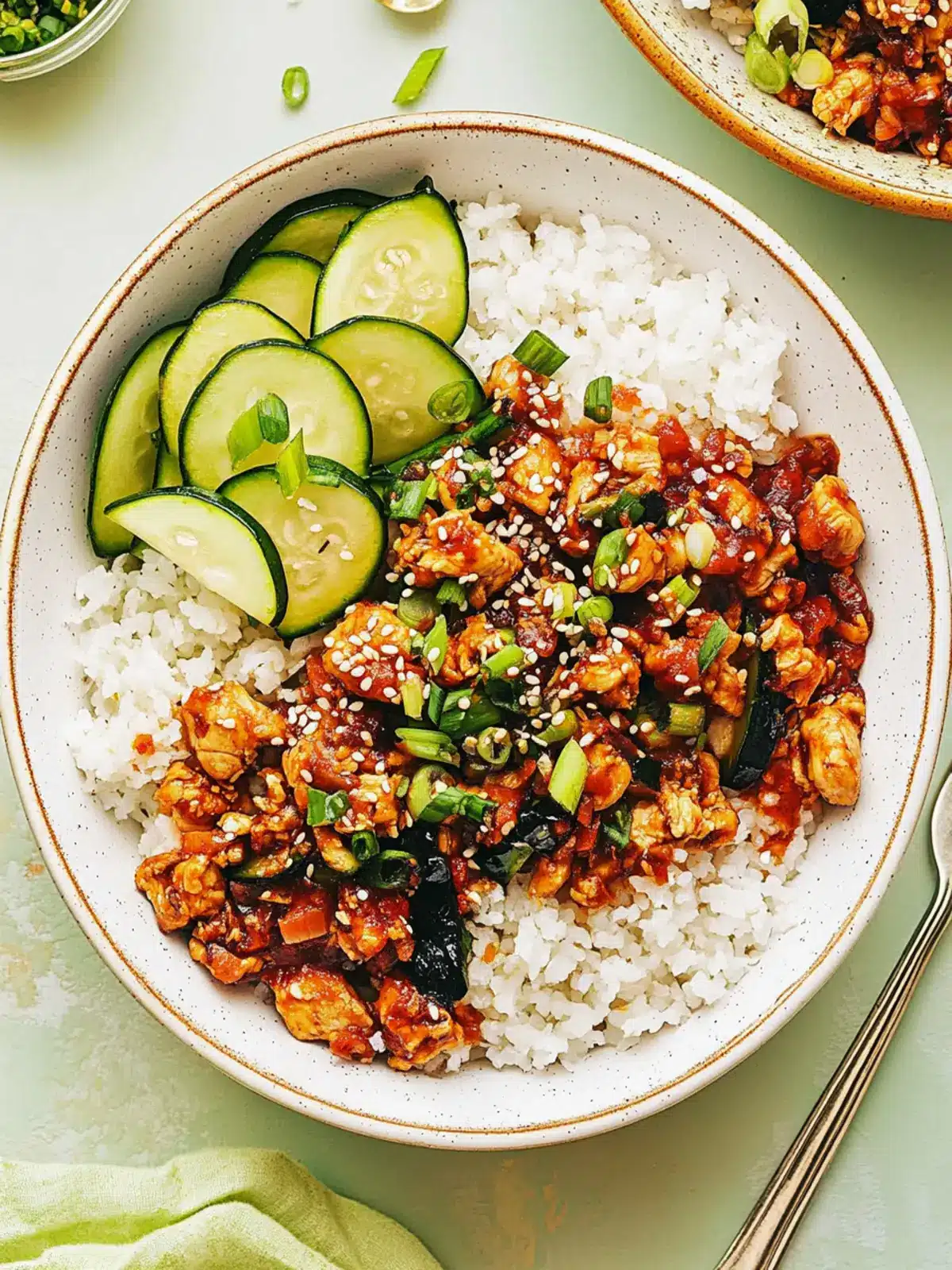 Flavor-Packed Garlic Sesame Chicken Zucchini Bowls in 30 Minutes 4 Garlic Sesame Chicken Zucchini Bowls