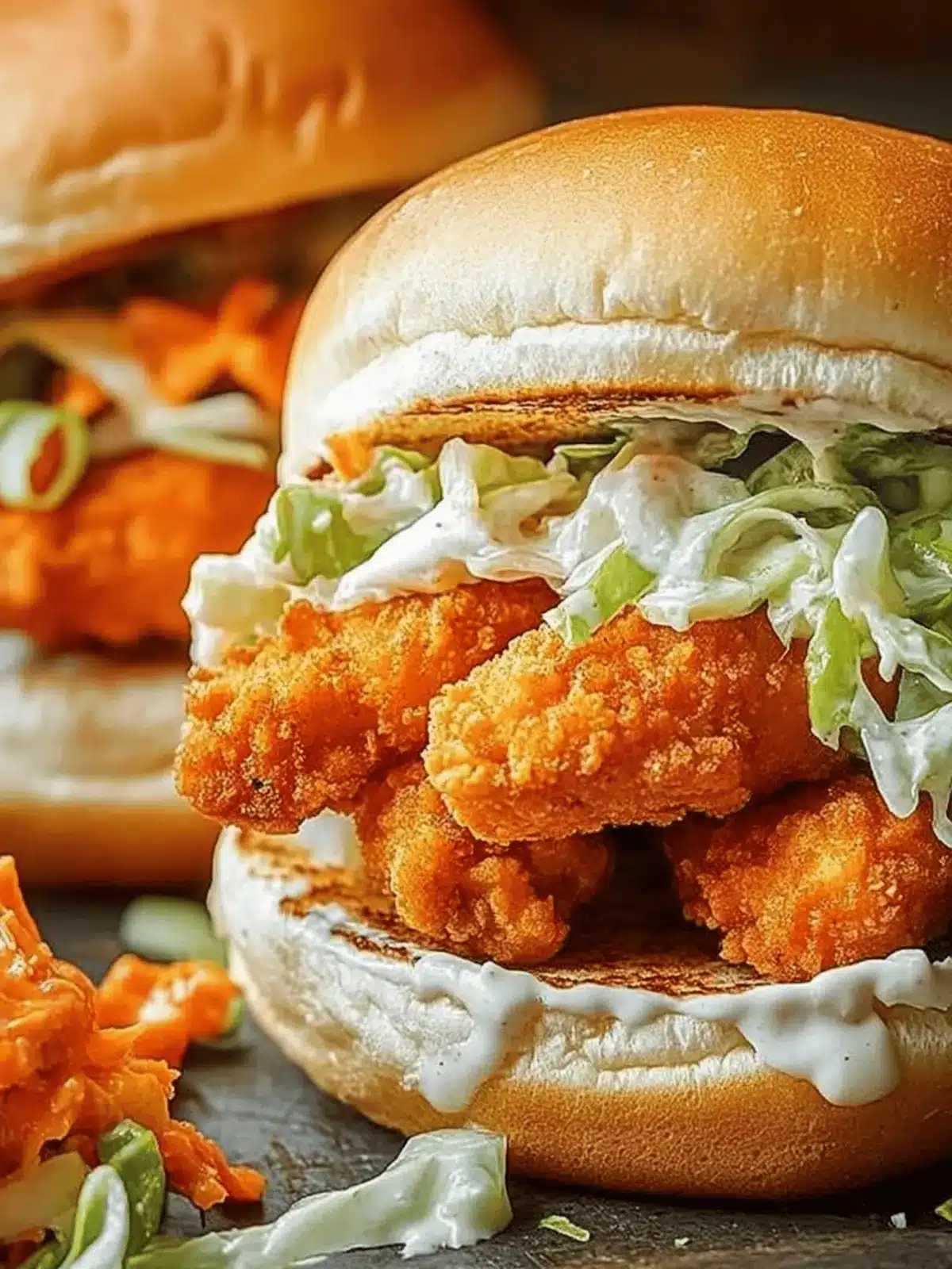 Crispy Buffalo Chicken Sandwich with Ranch Slaw Bliss 3 Crispy Buffalo Chicken Sandwich with Ranch Slaw