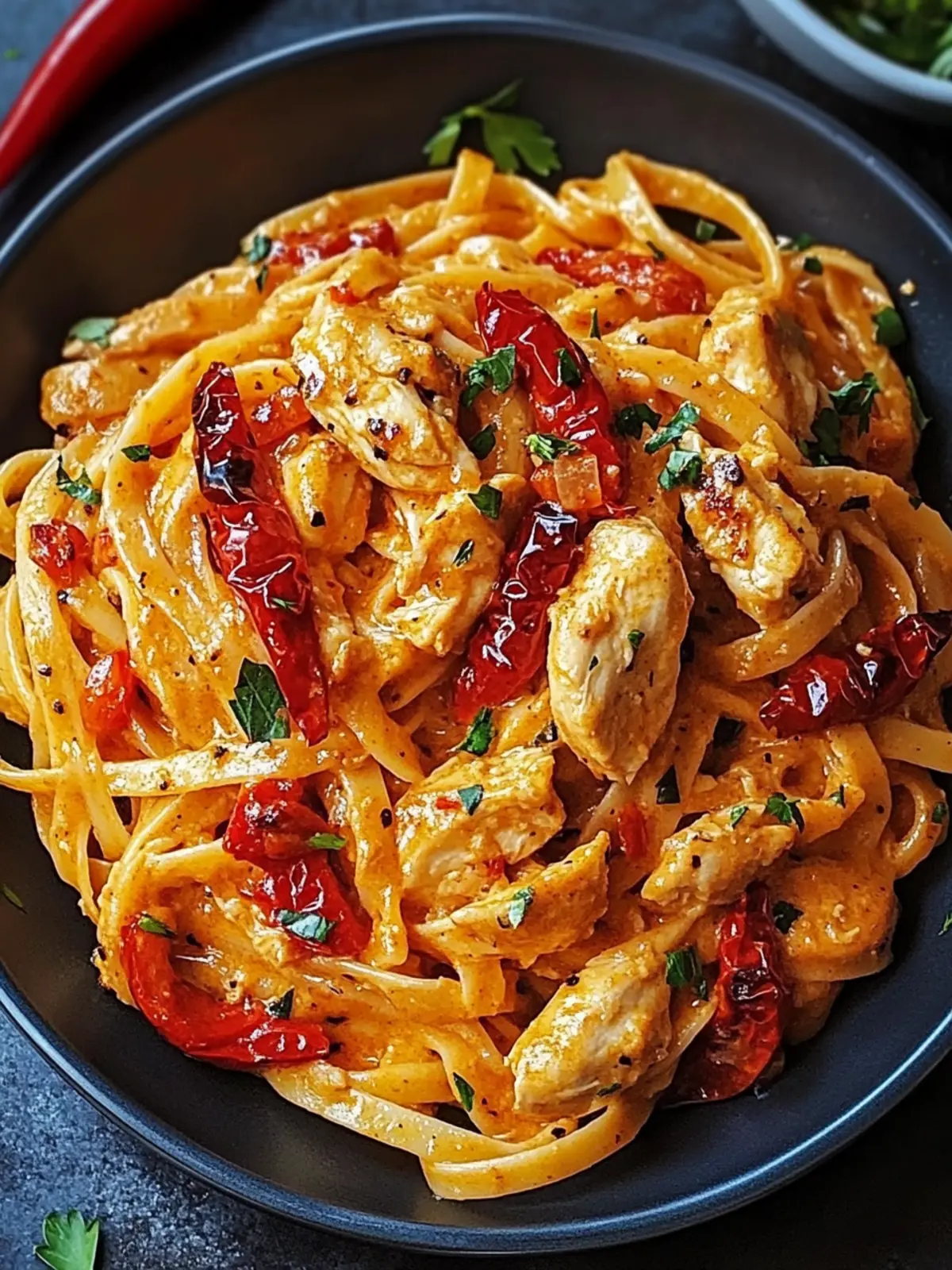 Cowboy Butter Chicken Linguine with Roasted Red Peppers Bliss 2 Cowboy Butter Chicken Linguine with Roasted Red Peppers