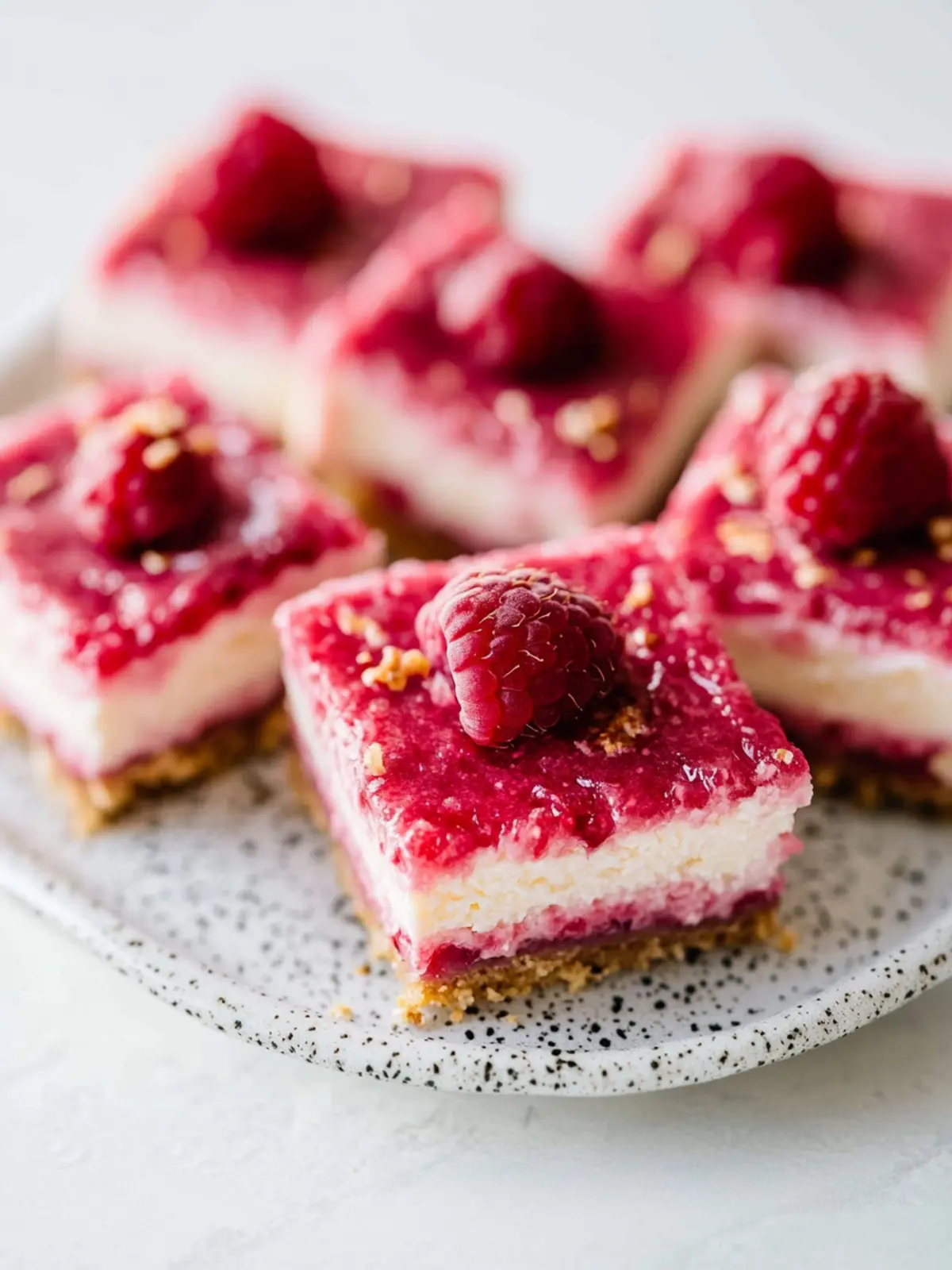 Irresistible Raspberry Cheesecake Bars - No-Bake Delight! 4 Raspberry Cheesecake Bars