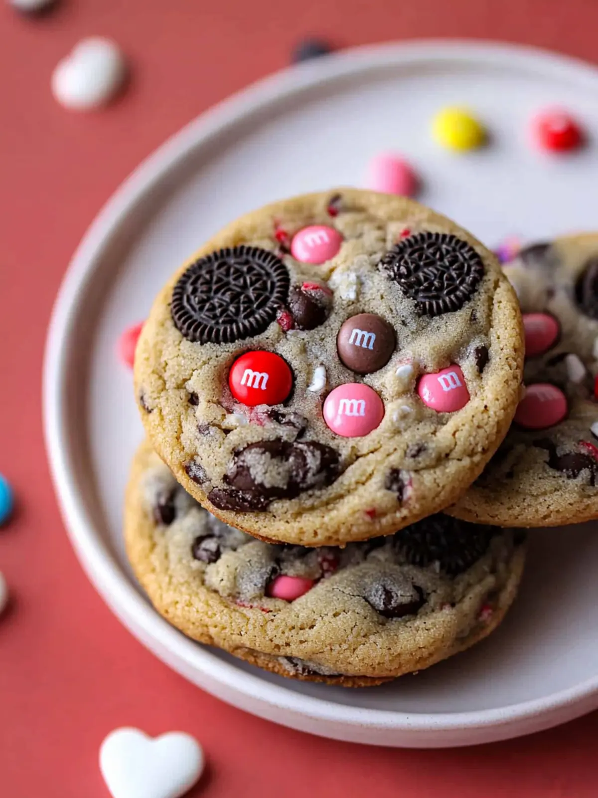 Valentine's Day Oreo M&M's Cookies for Sweet Lovers 2 Valentine's day Oreo M&m's cookies