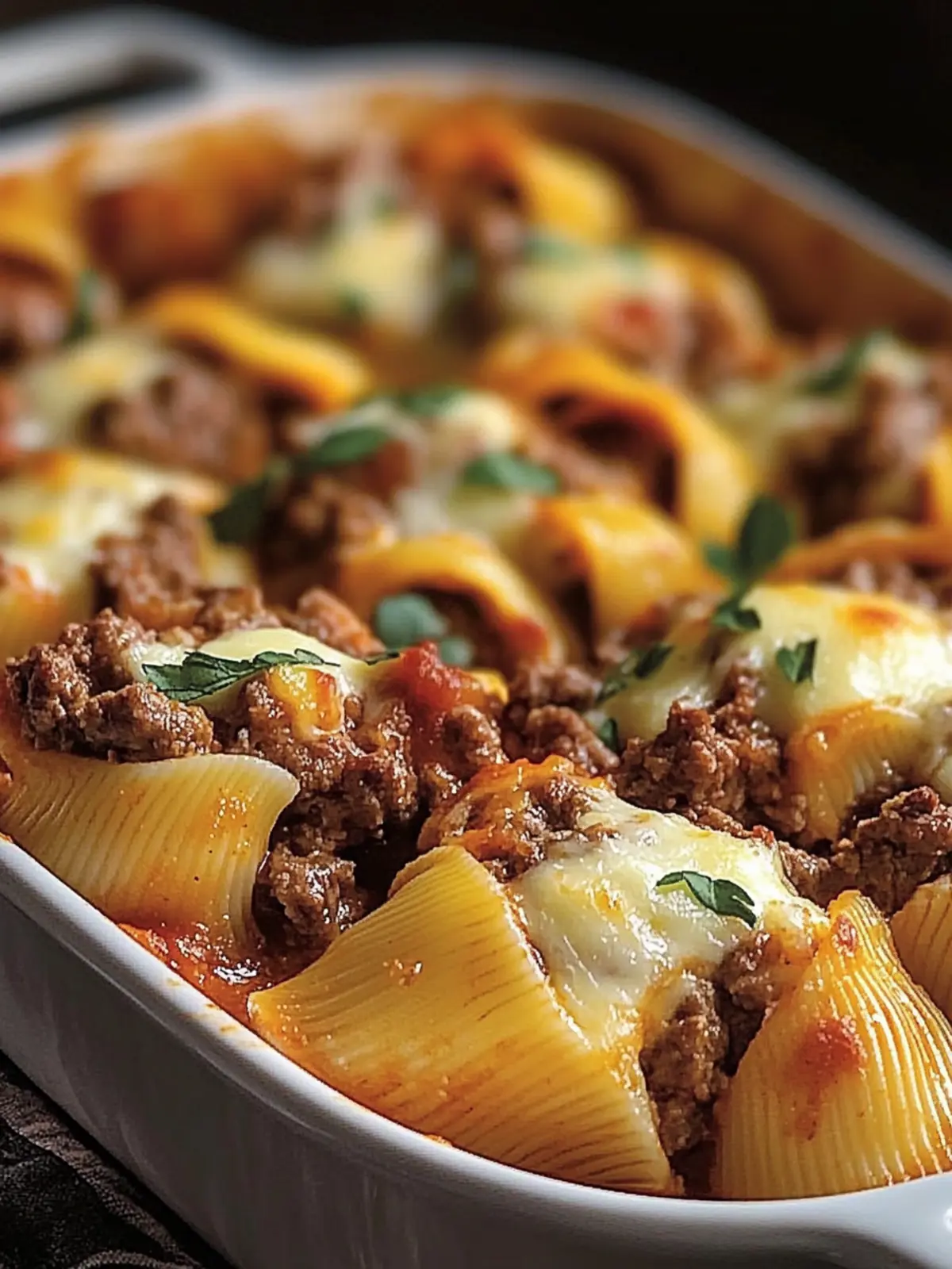 Hearty Beef-Stuffed Shells with Creamy Ricotta Filling Delight 2 Beef-Stuffed Shells with Creamy Ricotta Filling