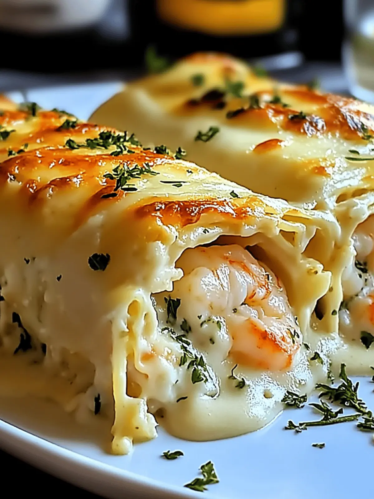 Savory Shrimp & Crab Alfredo Lasagna Roll for Ultimate Comfort 3 Shrimp & Crab Alfredo Lasagna Roll