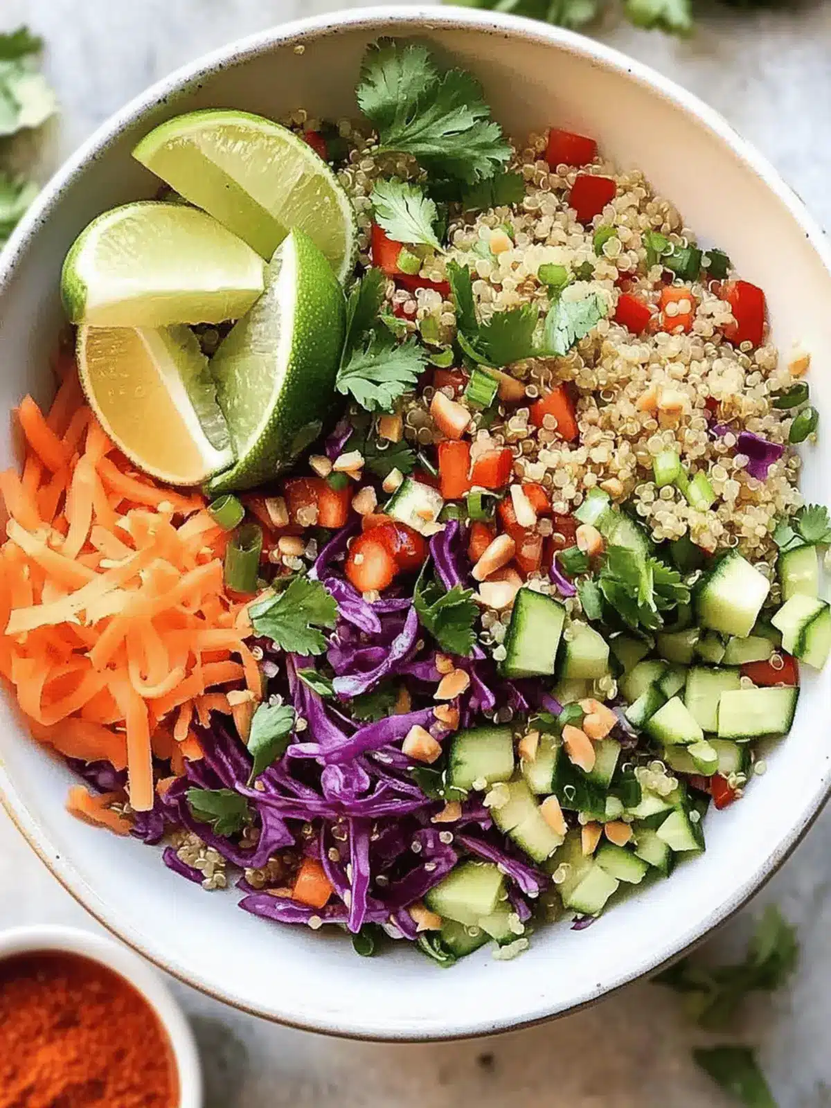 Delicious Thai Quinoa Salad with Creamy Peanut Dressing 4 Thai Quinoa Salad