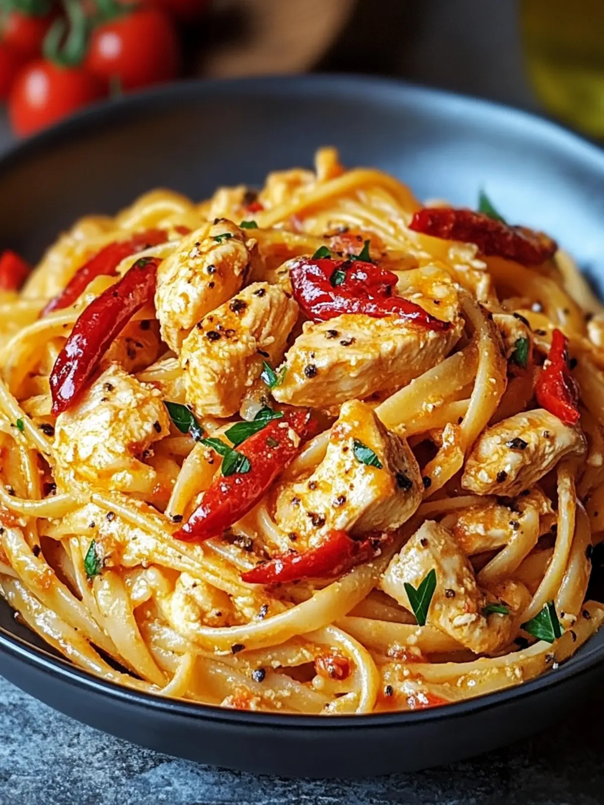 Cowboy Butter Chicken Linguine with Roasted Red Peppers Bliss 3 Cowboy Butter Chicken Linguine with Roasted Red Peppers