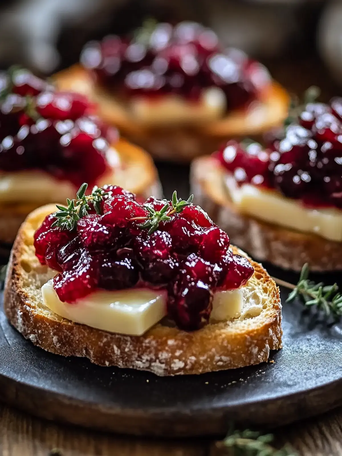 Cranberry and Brie Crostini: Effortless Holiday Appetizer Delight 3 Cranberry and Brie Crostini
