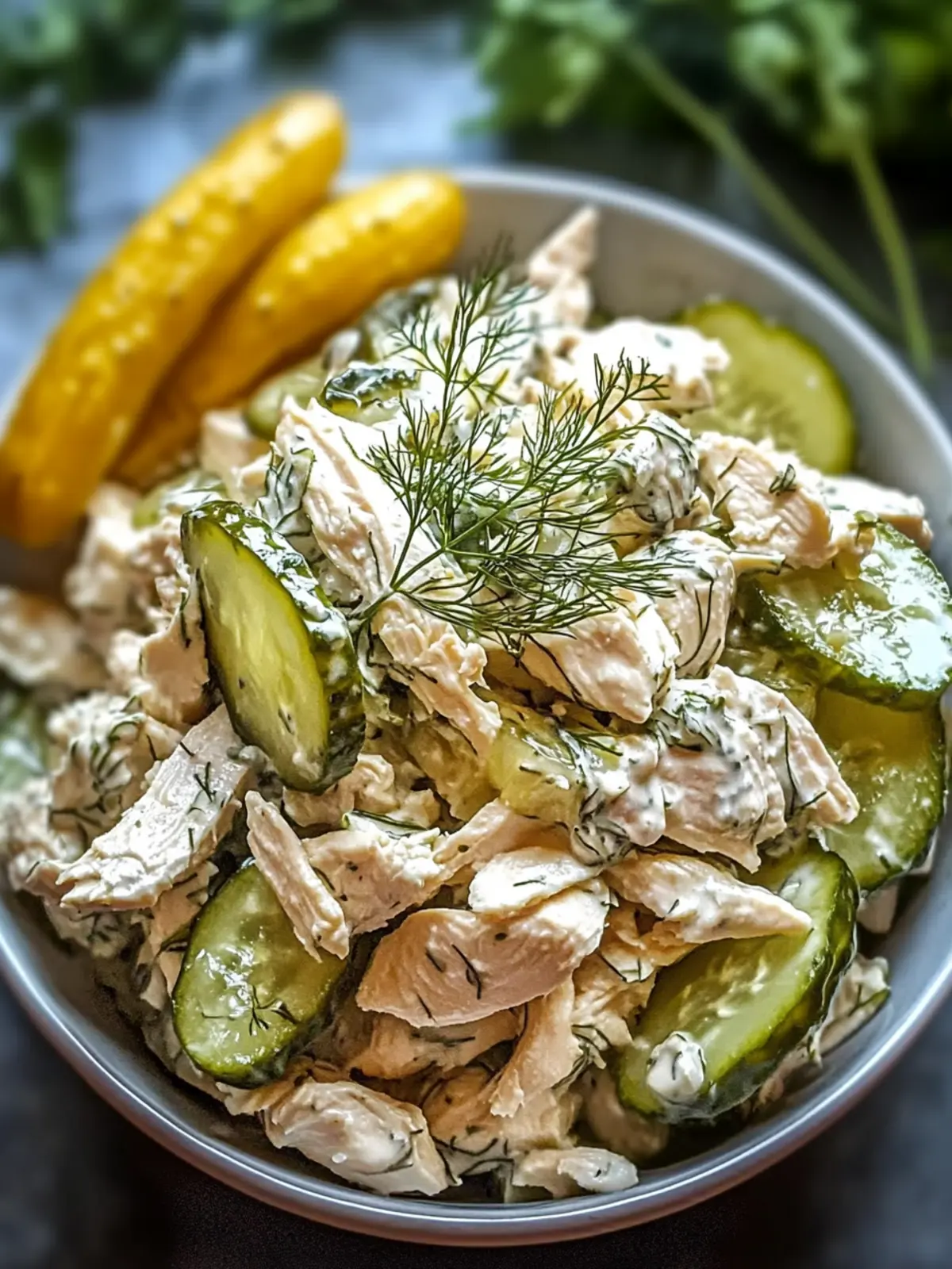 Dill Pickle Chicken Salad: A Crunchy Twist on Lunch! 2 Dill Pickle Chicken Salad