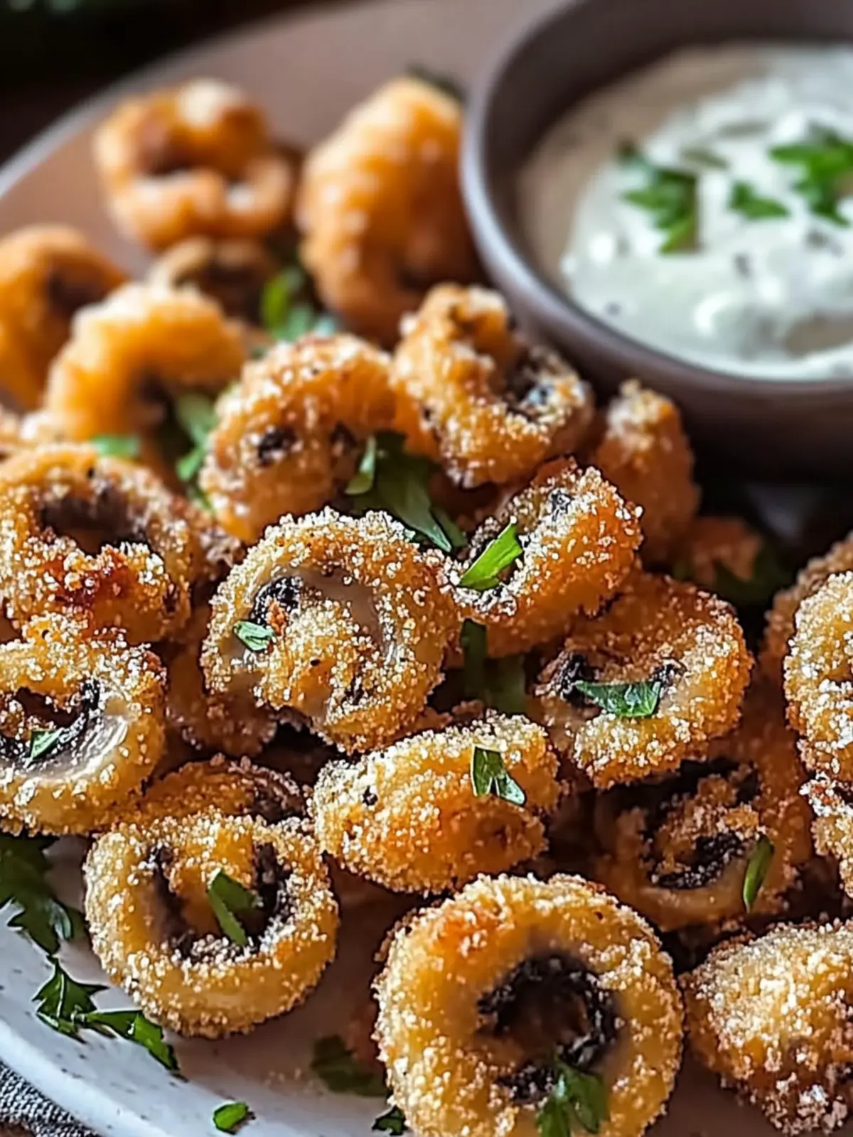 Crispy Ranch-Breaded Mushrooms: Guilt-Free Crunchy Delight 2 Crispy Ranch-Breaded Mushrooms