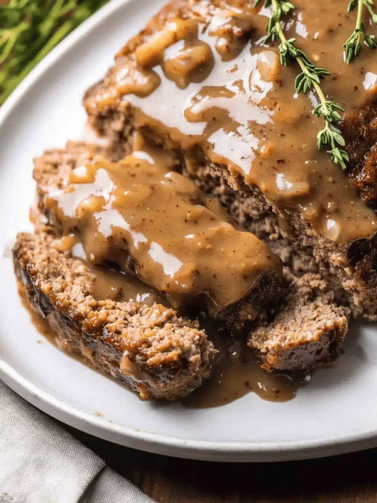 Savory Meatloaf with Brown Gravy - A Family Favorite Delight 3 Meatloaf with Brown Gravy
