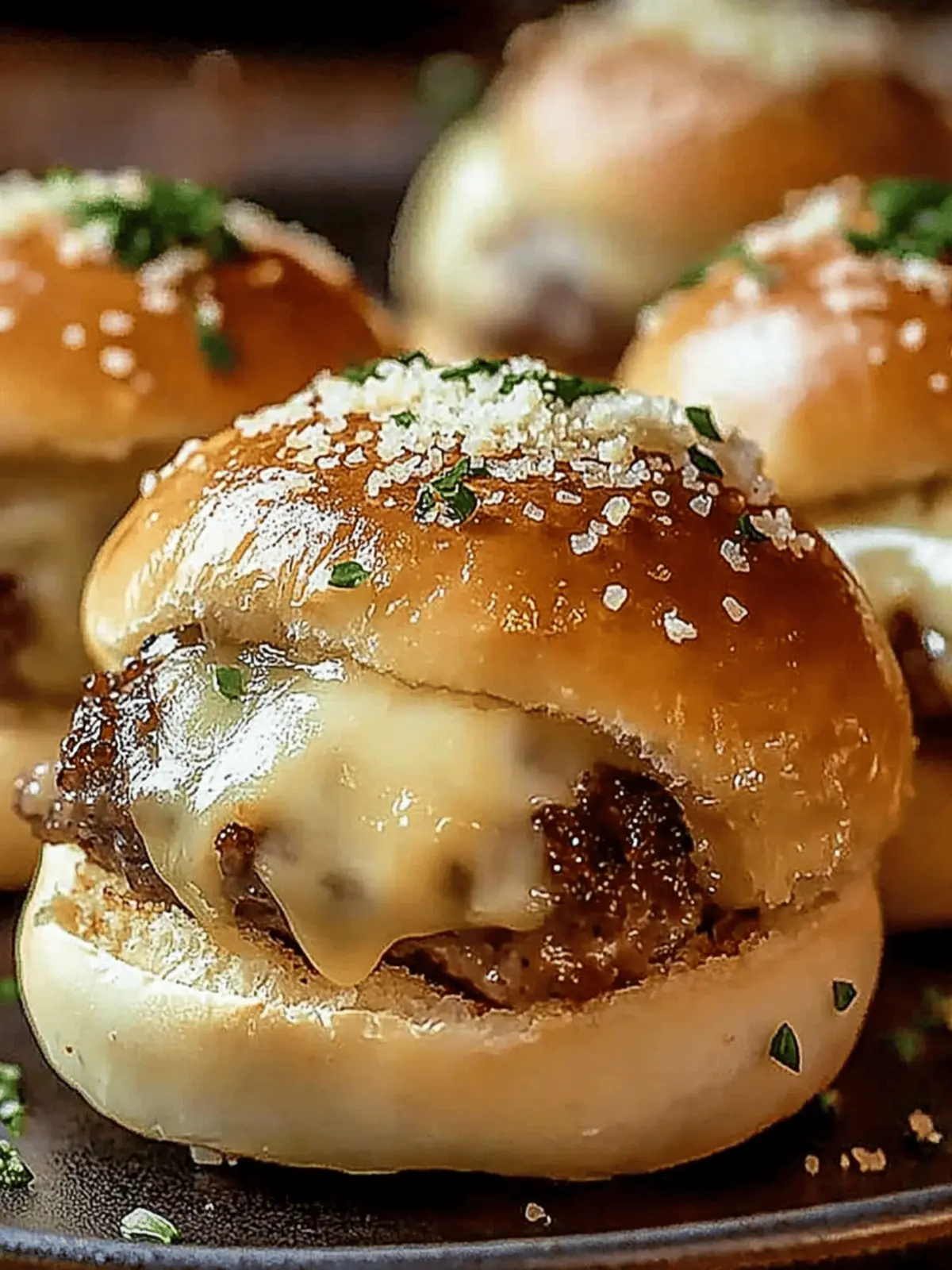 Garlic Parmesan Cheeseburger Bombs You Can't Resist! 2 Garlic Parmesan Cheeseburger Bombs