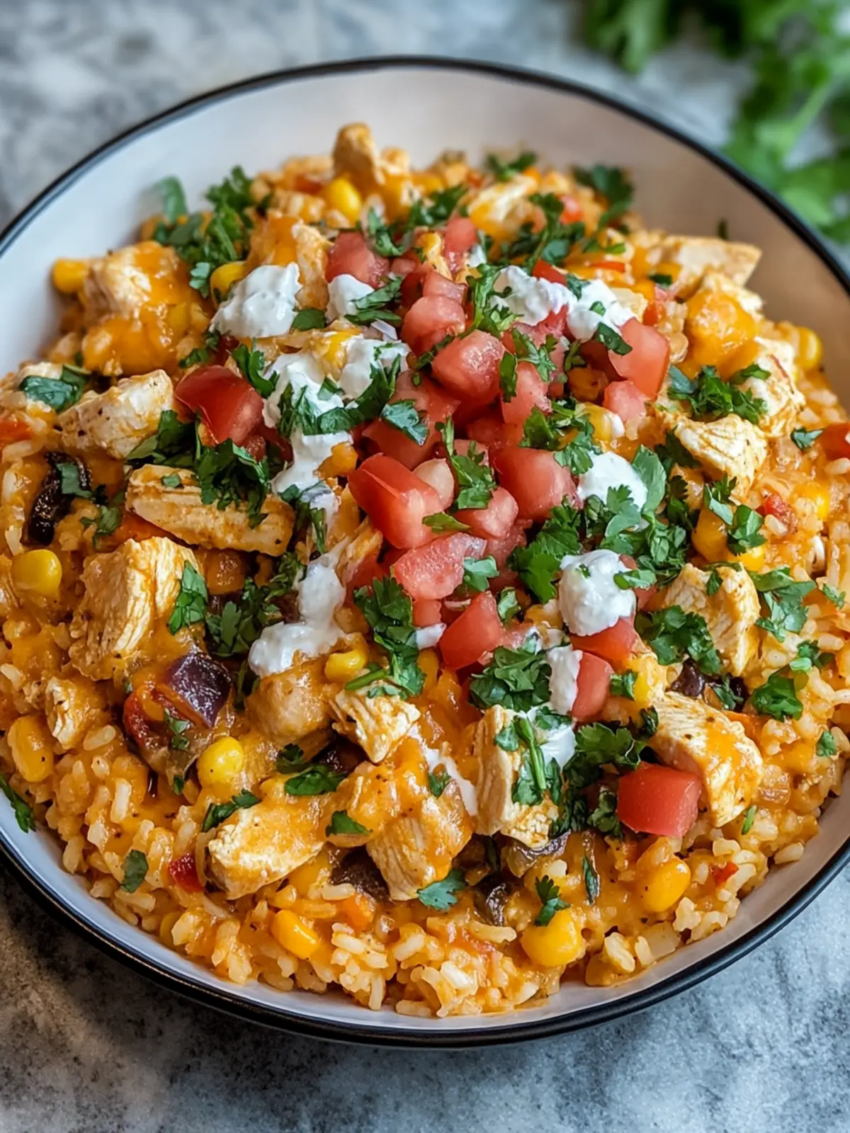 One-Pot Cheesy Southwest Chicken & Rice: Easy Comfort Delight 4 One-Pot Cheesy Southwest Chicken & Rice