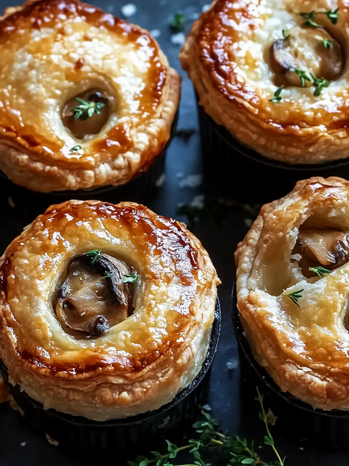 Mini Mushroom & Gruy ¨re Pot Pies for Cozy Dinner Bliss 4 Mini Mushroom & Gruy ¨re Pot Pies