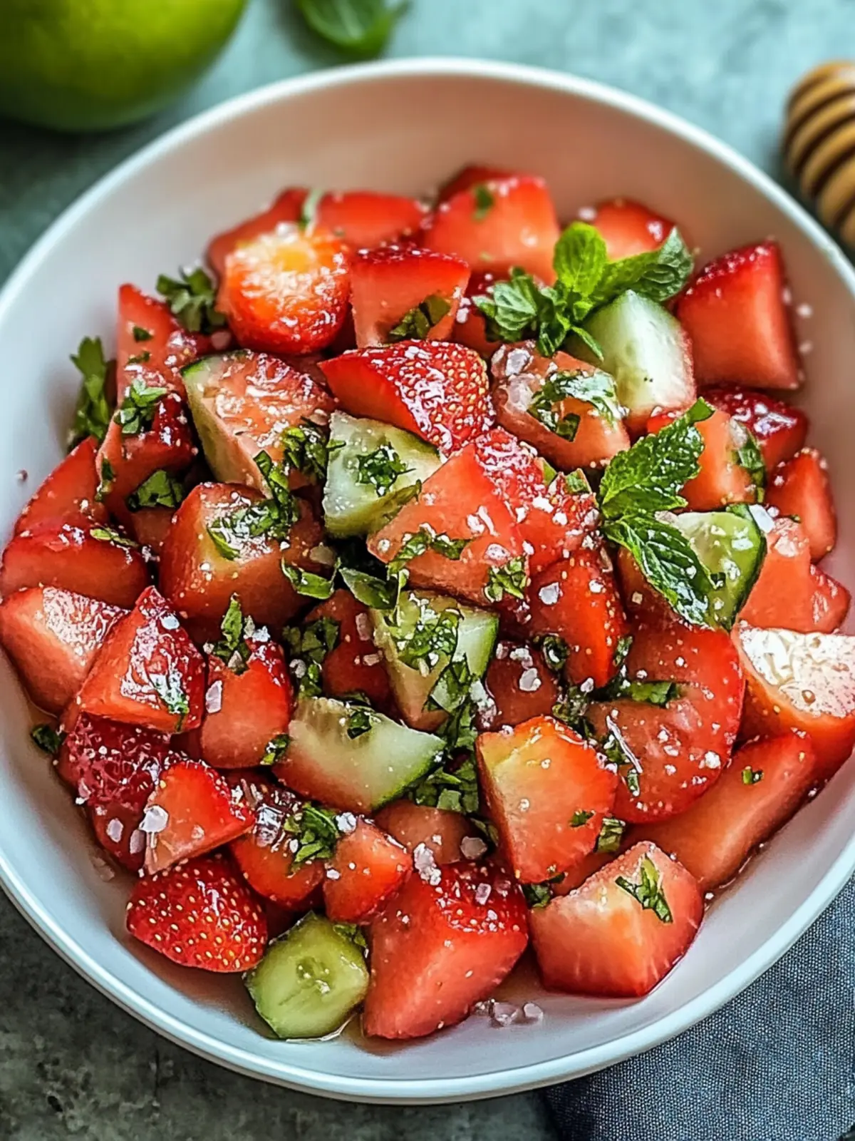 Strawberry Watermelon Salad with Refreshing Honey for Summer Enjoyment 3 Strawberry Watermelon Salad with Refreshing Honey