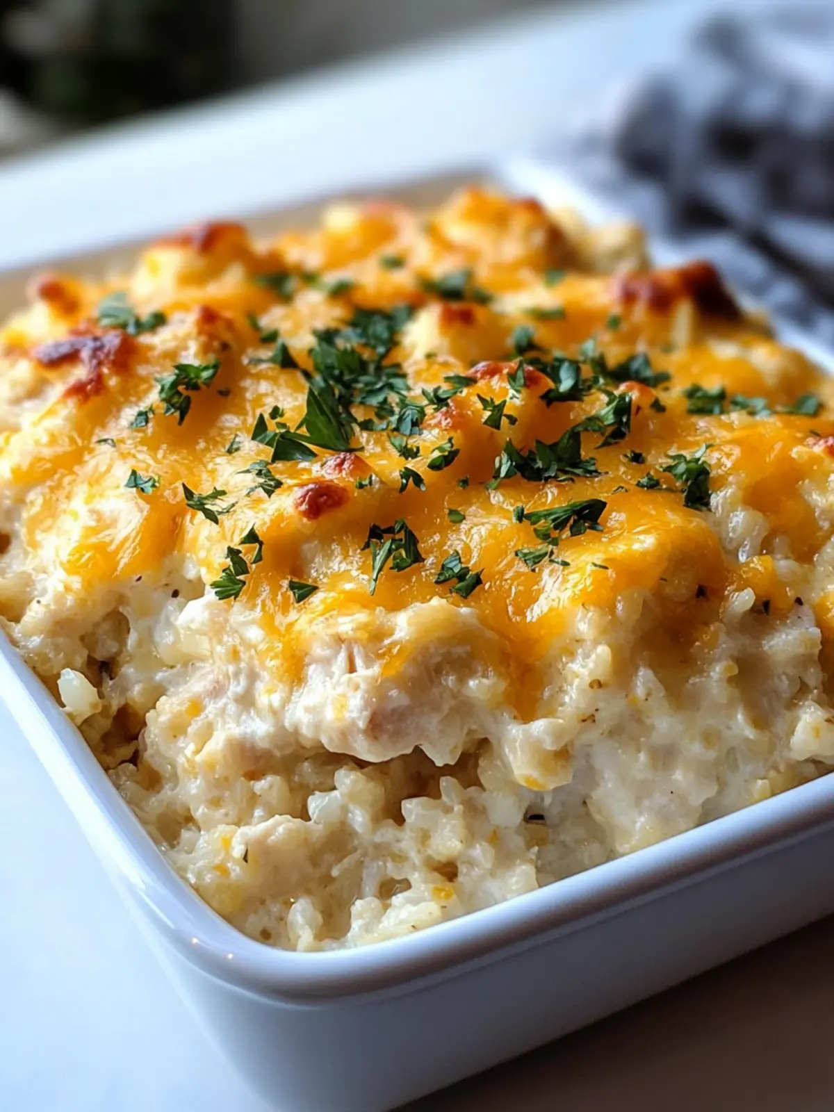 Delicious Cheesy Chicken Riced Cauliflower Casserole Recipe 2 Cheesy Chicken Riced Cauliflower Casserole