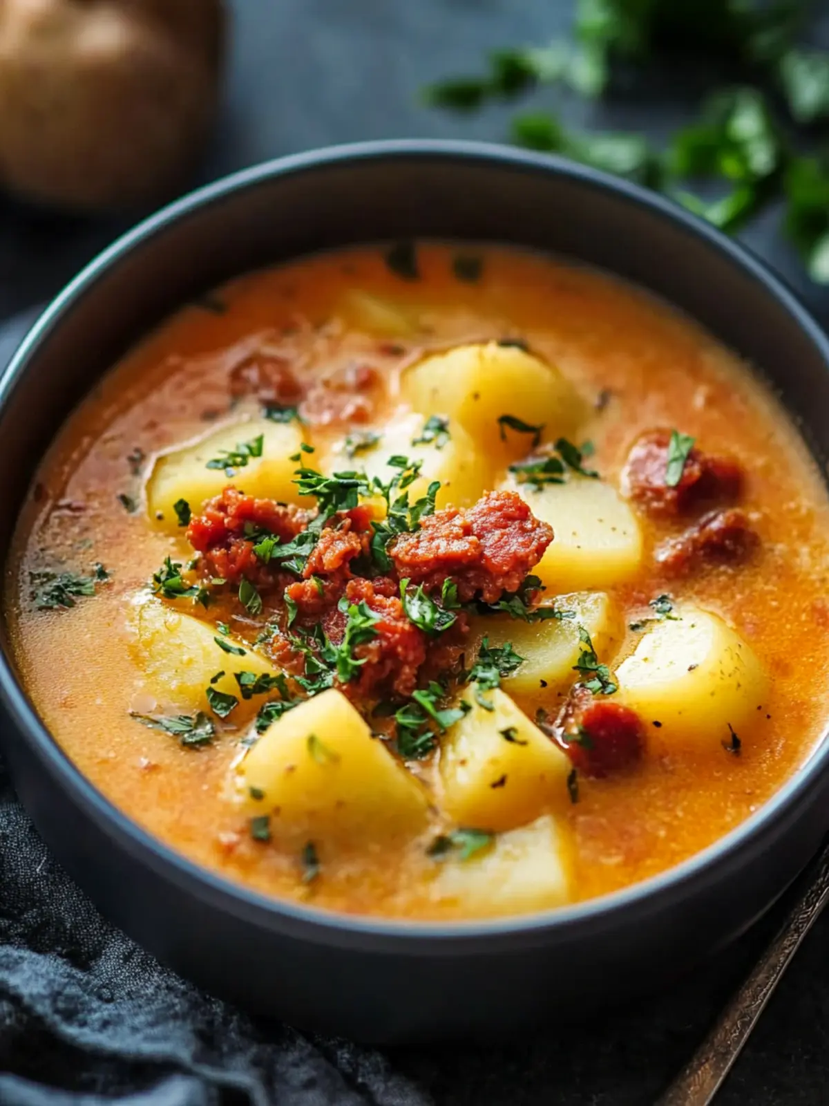 Savor the Warmth: Spanish Potato Soup with Chorizo Delight 3 Spanish Potato Soup With Chorizo