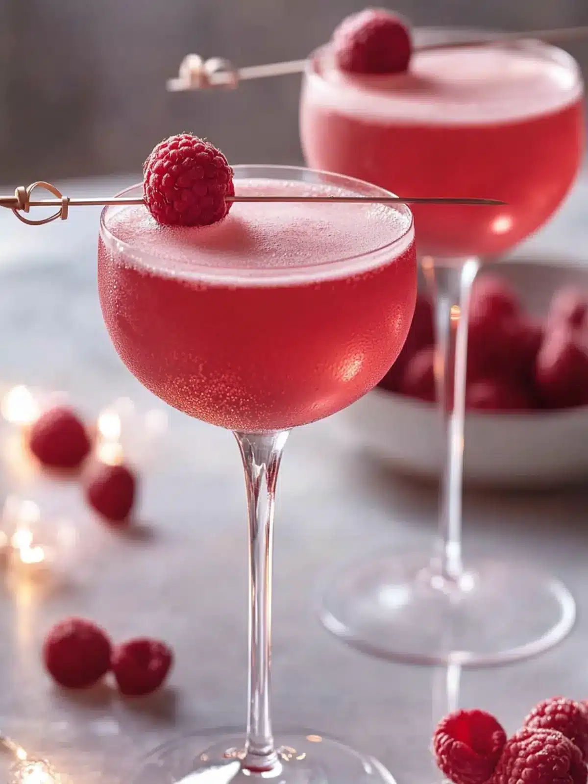Love Potion Cocktail: Sparkling Raspberry Bliss for Date Night 2 Love Potion Cocktail (Raspberry & Champagne)