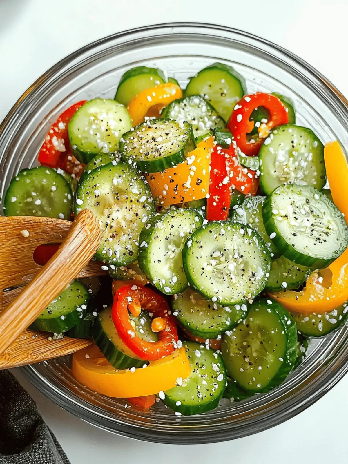 Crispy Cucumber Sweet Pepper Salad with Zesty Ginger Twist 3 Cucumber Sweet Pepper Salad