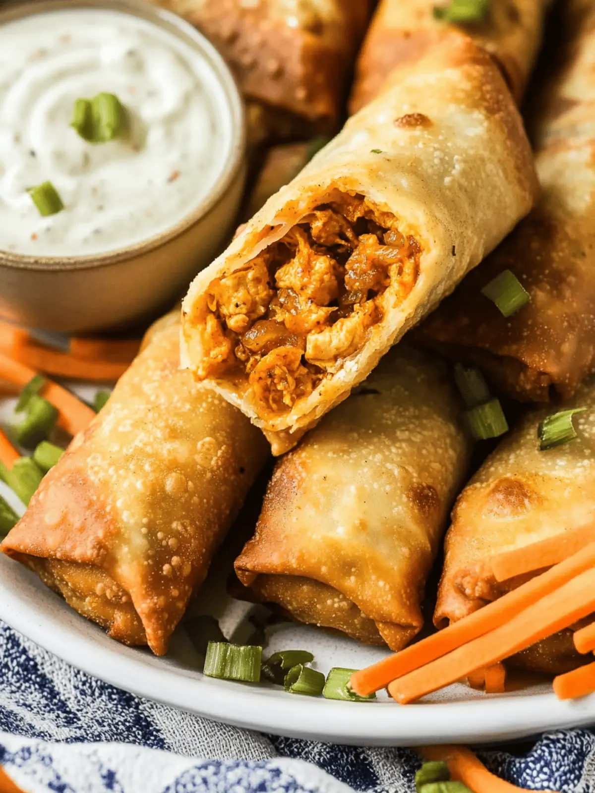 Savor the Flavor: Buffalo Chicken Egg Rolls You ll Love 4 Buffalo Chicken Egg Rolls