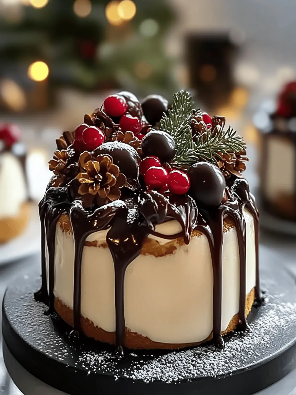 Irresistible Mini Christmas Drip Cakes with Chocolate Ganache Magic 3 Irresistible Mini Christmas Drip Cakes with Chocolate Ganache