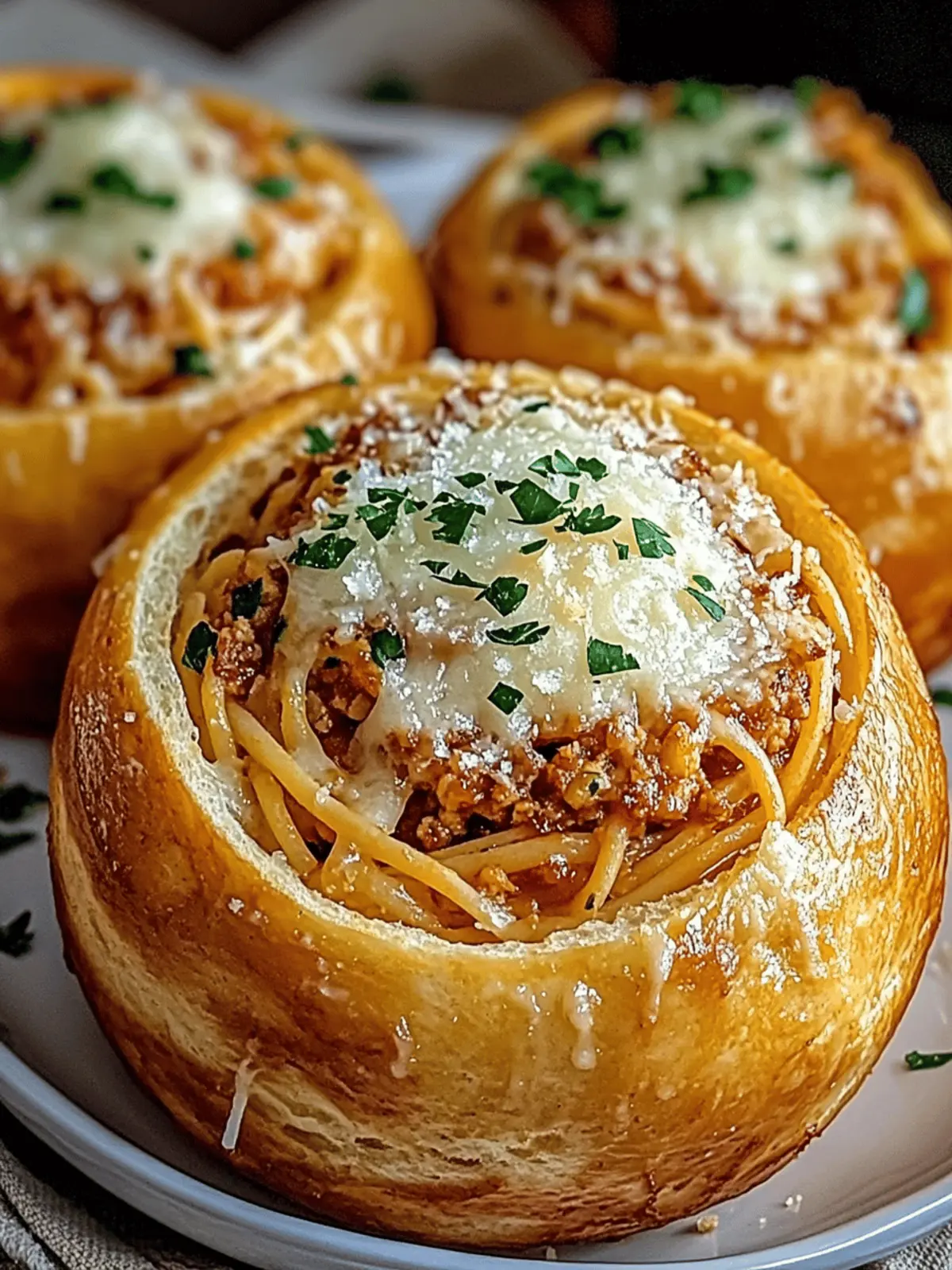 Spaghetti Garlic Bread Bowls: Comfort Food with a Cheesy Twist 2 Spaghetti Garlic Bread Bowls