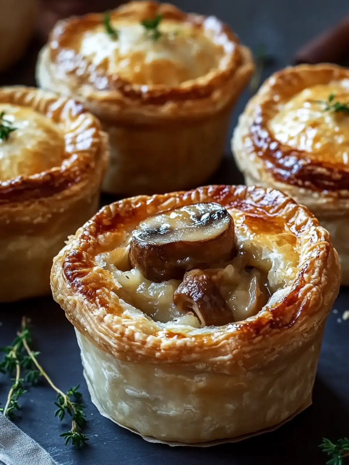Mini Mushroom & Gruy ¨re Pot Pies for Cozy Dinner Bliss 2 Mini Mushroom & Gruy ¨re Pot Pies