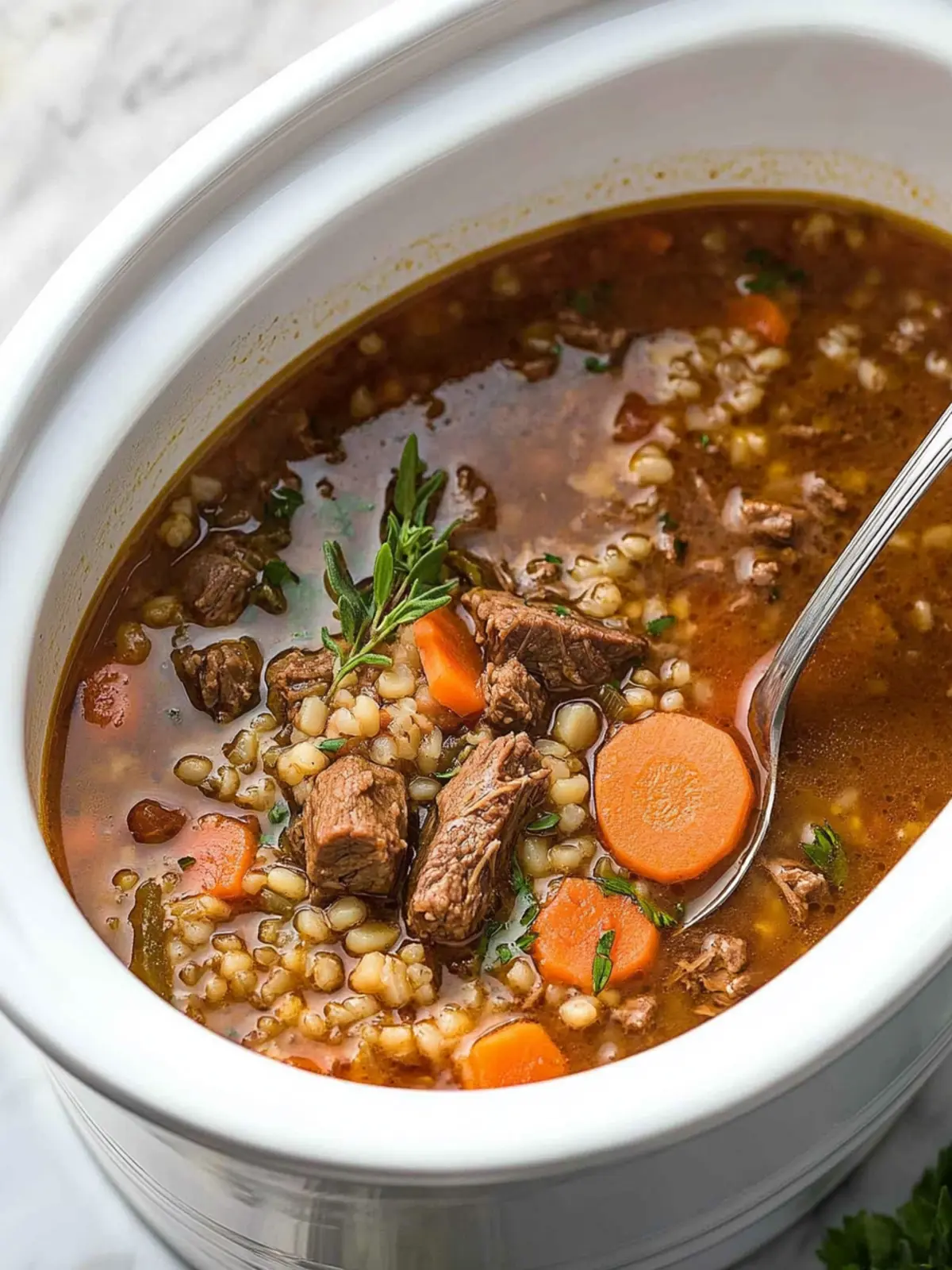 Cozy Up with My Crockpot Beef Barley Soup for the Soul 2 Crockpot Beef Barley Soup