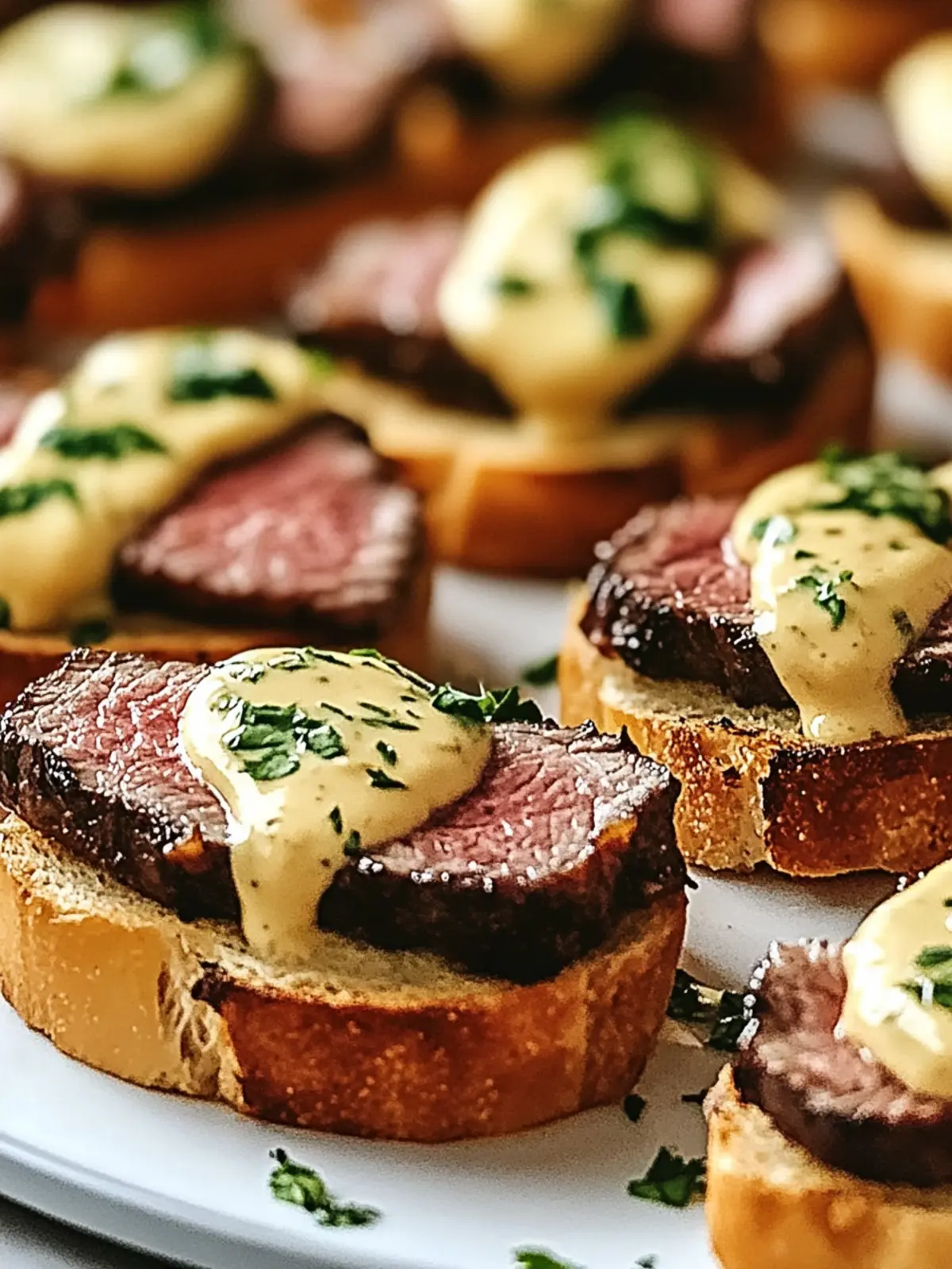 Savor Juicy Grilled Beef Tenderloin Crostini with B arnaise 3 Juicy Grilled Beef Tenderloin Crostini