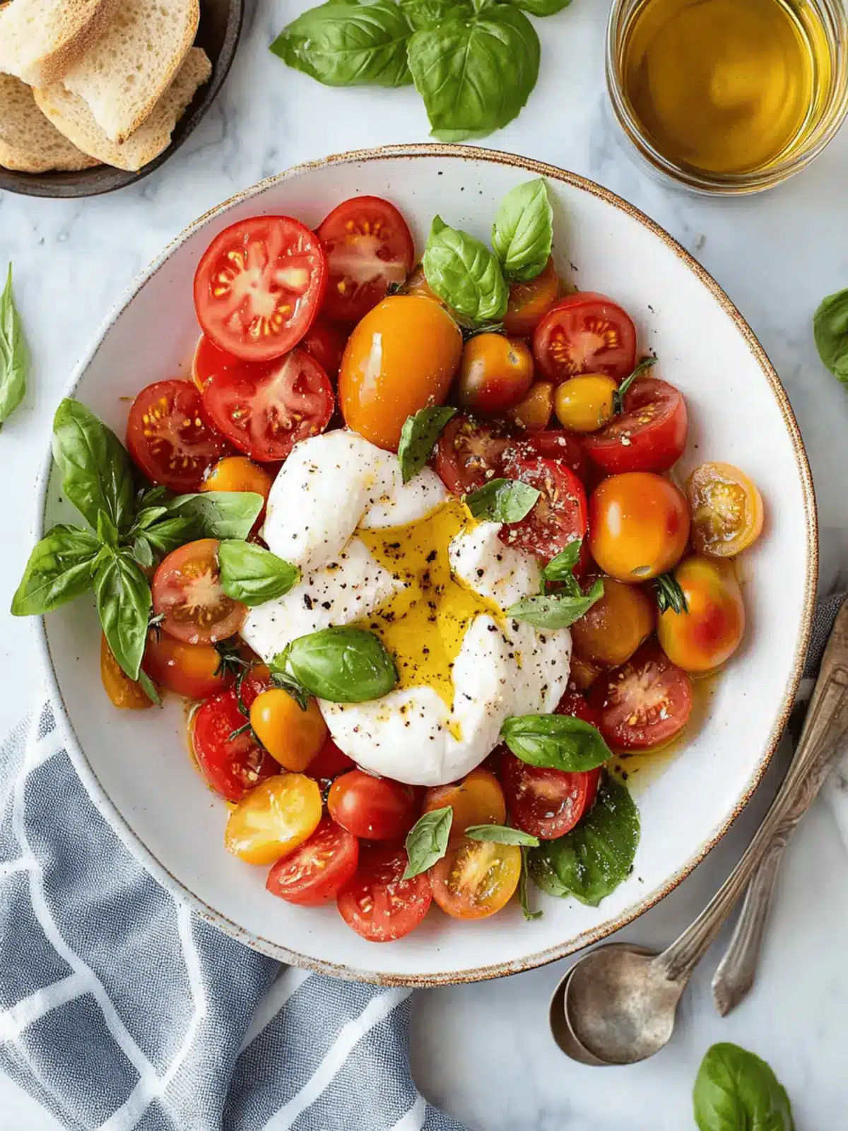 Burrata with Heirloom Tomatoes: A Creamy Summer Delight 3 Burrata with Heirloom Tomatoes
